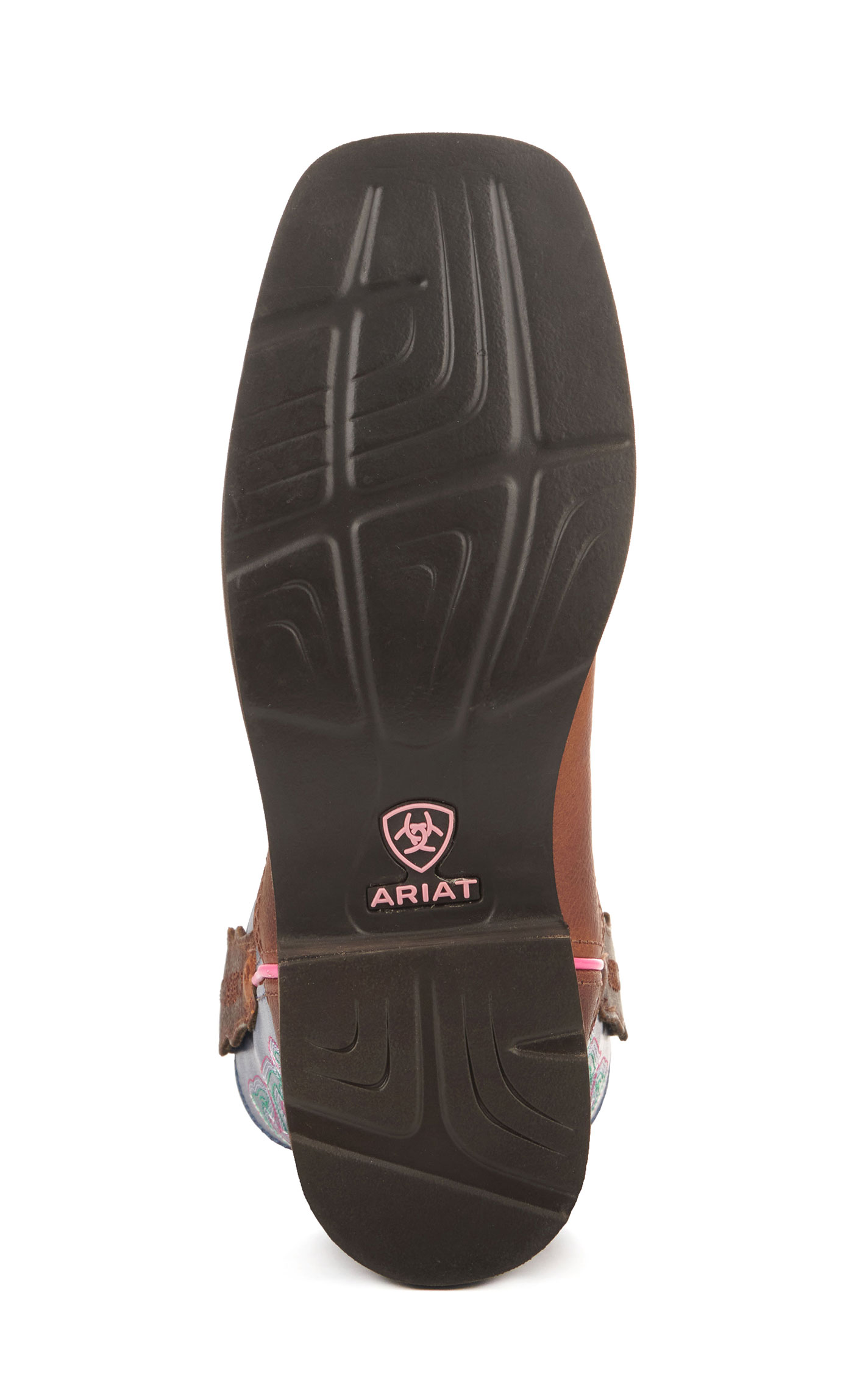 Ariat Women's Delilah Medium Brown and Blue StretchFit Wide Calf Wide Square Toe Cowboy Boots - Image 1