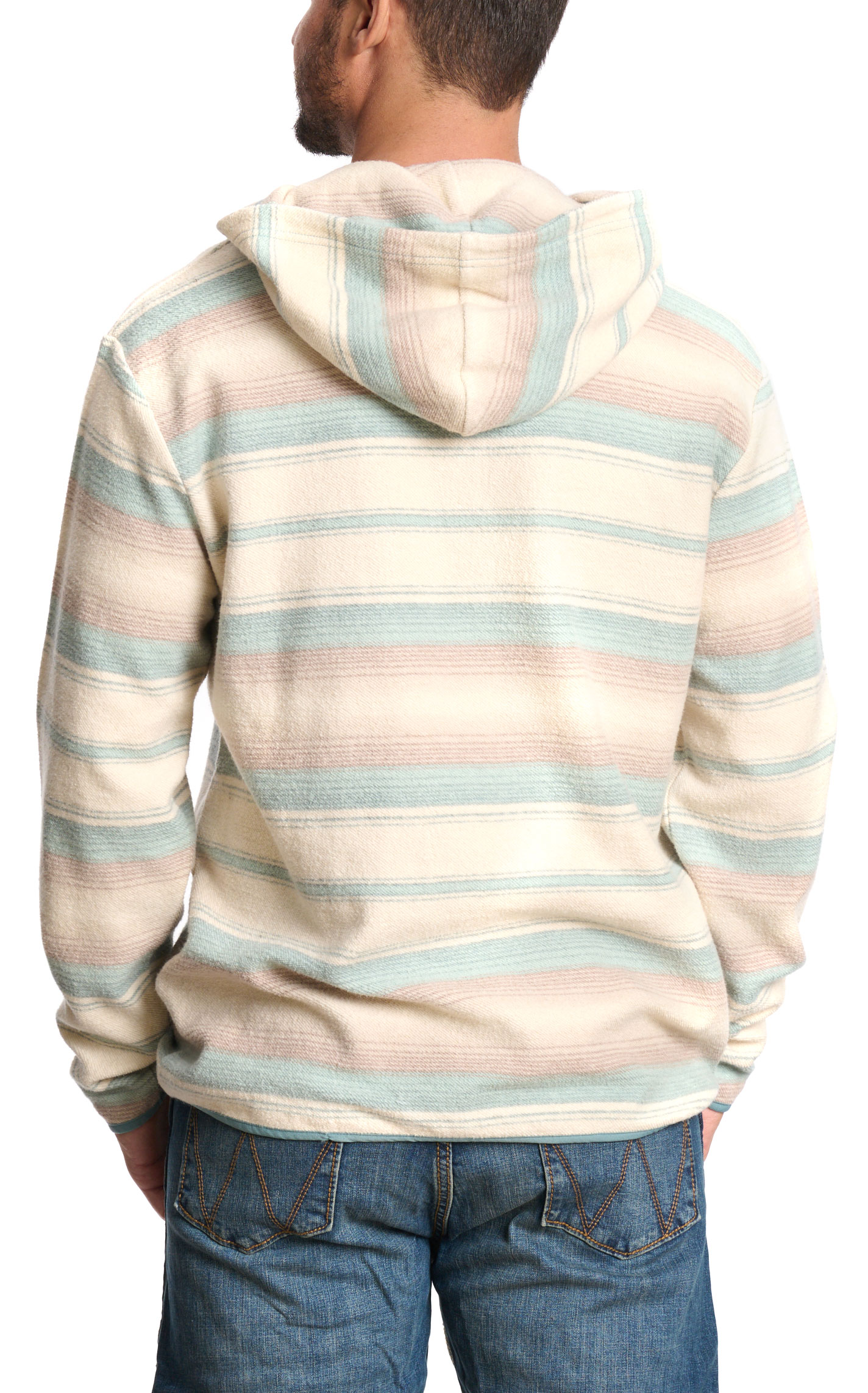 Rafter C Red Dirt Collection Men's Sand & Sea Serape 1/4 Button Hoodie - Image 1