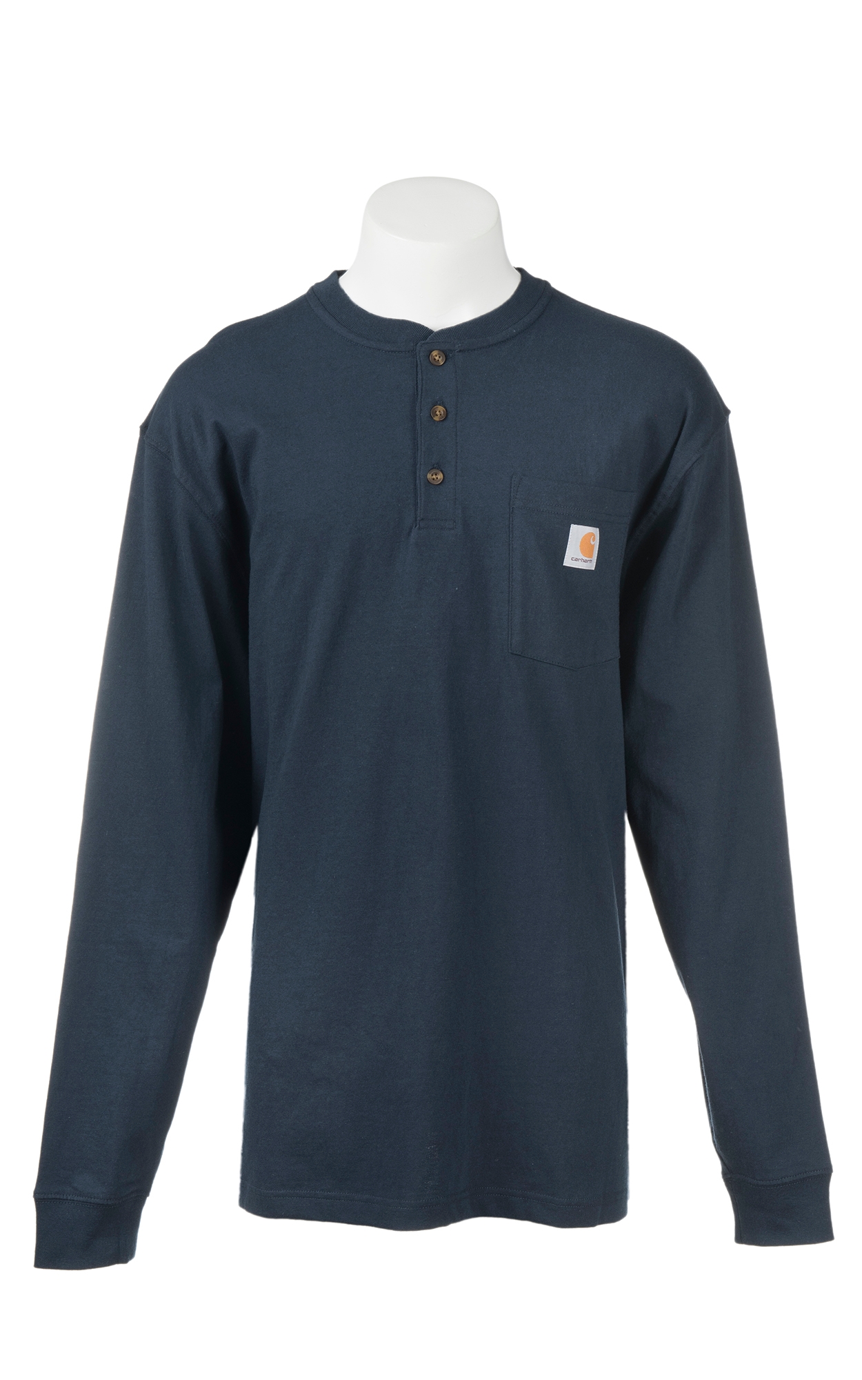 Carhartt Navy Original Fit Henley Work Shirt - Image 1