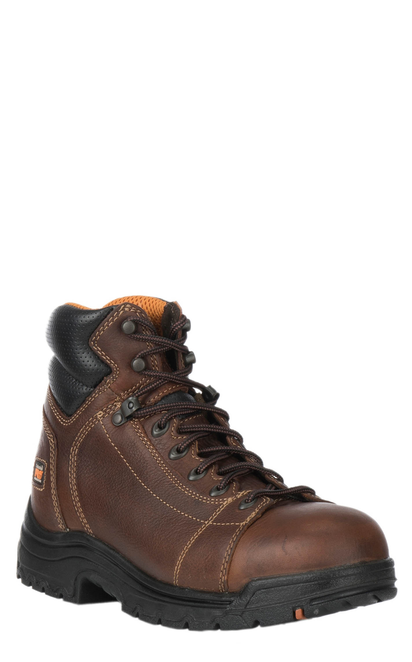 Timberland PRO Men's Titan Brown Round Alloy Toe Lace Up Work Boot - Image 1