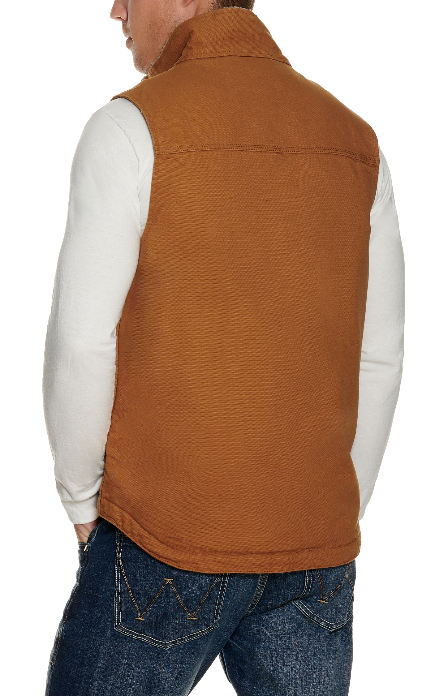 Carhartt Men's Carhartt Brown Sherpa Lined Vest - Image 1