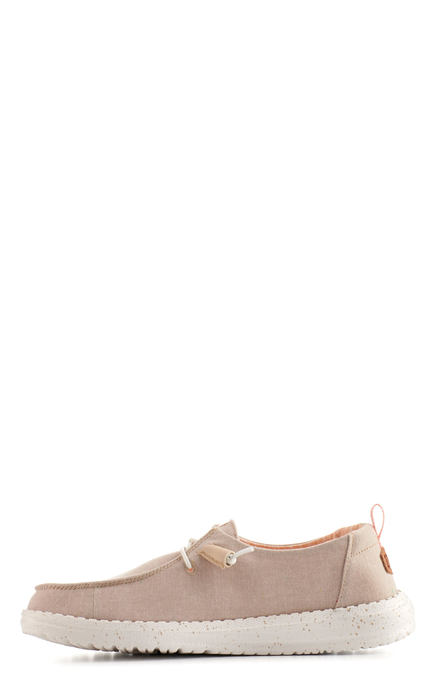 Hey Dude Women's Wendy Chambray Tan Moc Toe Lace Up Casual Shoes - Image 1