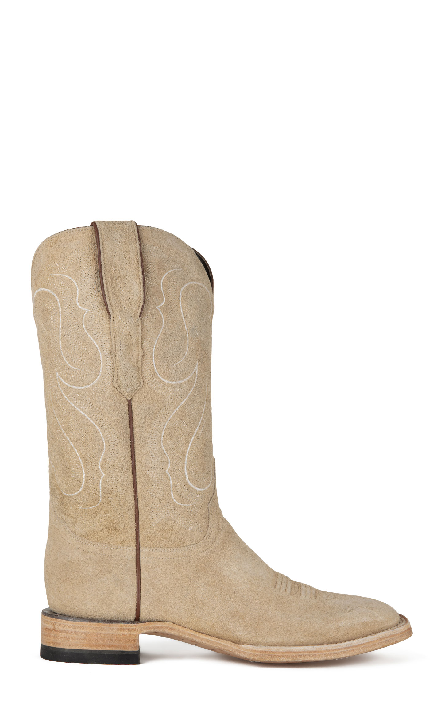 Resistol Men's Stonewash Sand Suede Wide Square Toe Cowboy Boots - Image 1