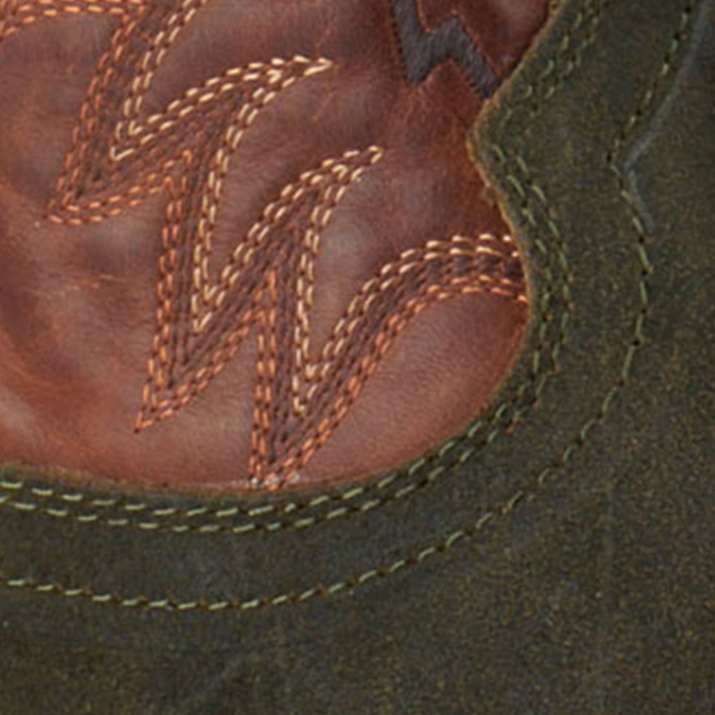 Ariat Men's Futurity Time Copper Crunch and Olive Roughout TekStep Punchy Square Toe Cowboy Boots - Image 1