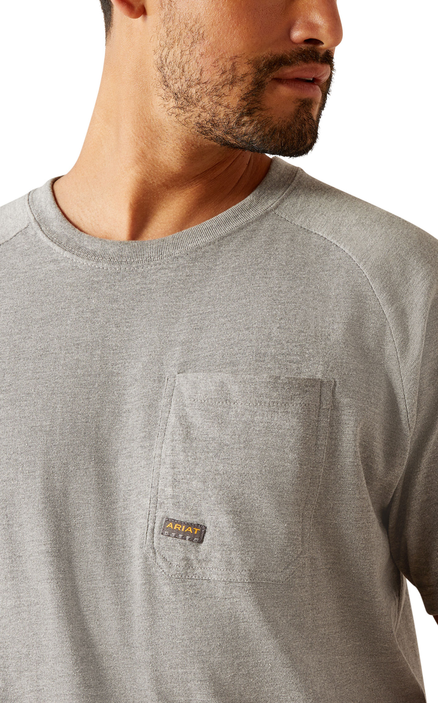 Ariat Rebar Men's Gray Born for This Logo Graphic Work T-Shirt - Image 4