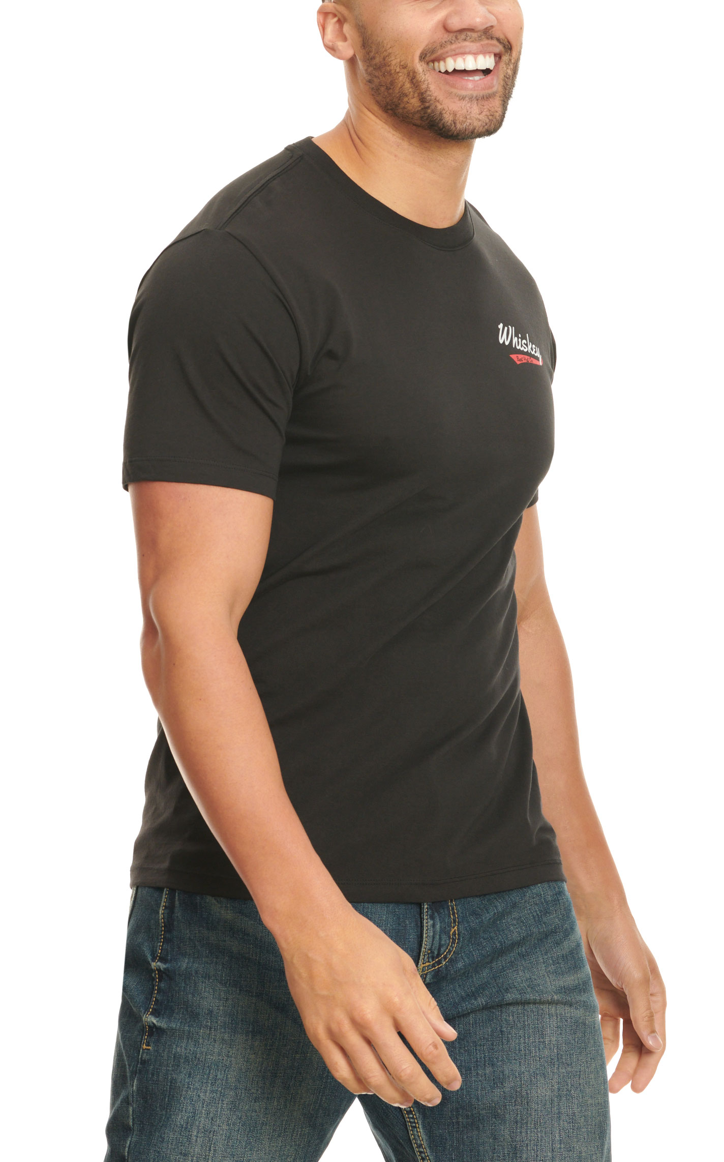 Whiskey Bent Hat Co. Men's Black Keep It Old School Logo Graphic Short Sleeve T-Shirt - Image 1