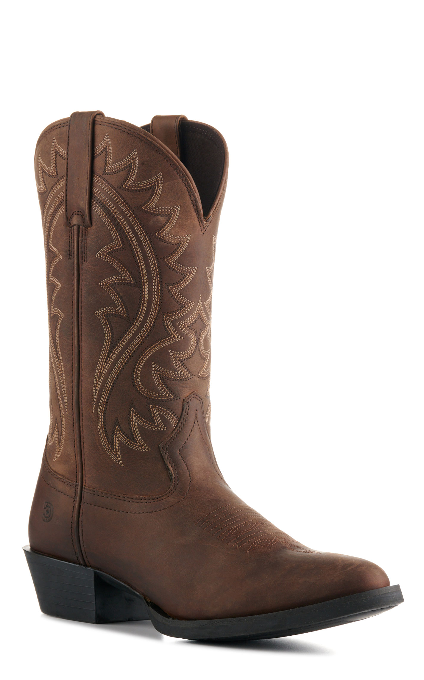 Durango Men's Shyloh Brown R-Toe Cowboy Boots - Image 1