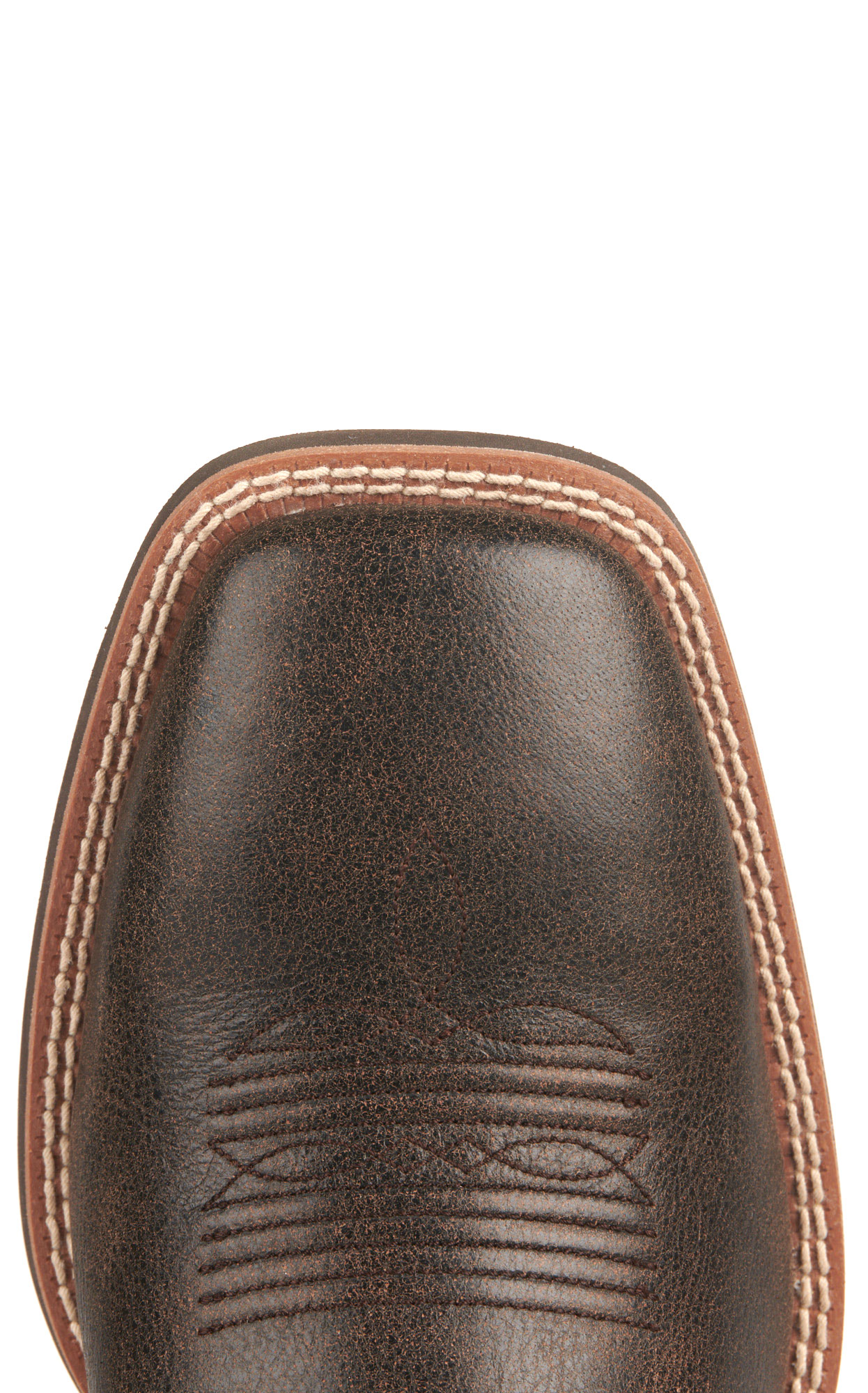 Ariat Men's Sport Latigo Chocolate Brown and Stone Blue Wide Square Toe Cowboy Boots - Image 1