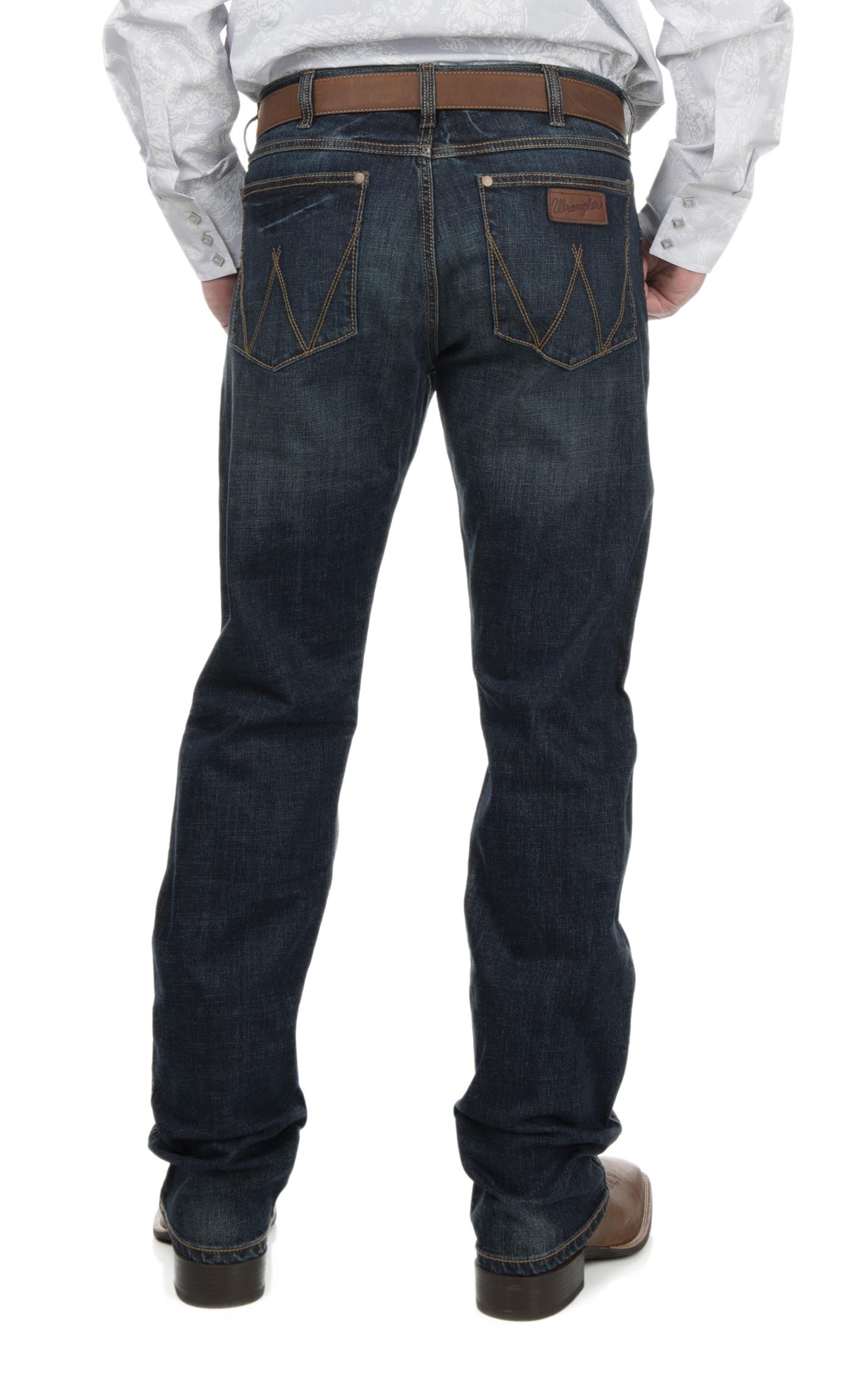 Wrangler Retro Men's Bozeman Dark Wash Slim Fit Straight Leg Jeans - Image 1
