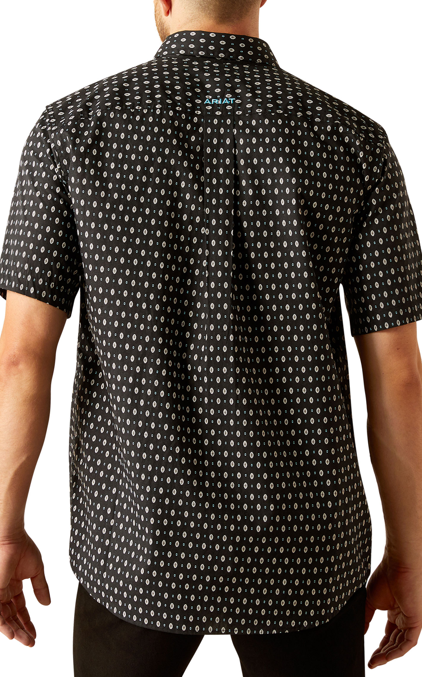 Ariat Men's Steele Black Aztec Geo Western Shirt - Image 1