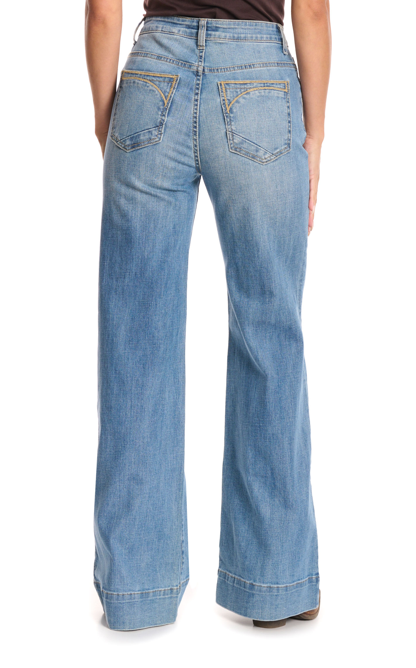 Stetson Women's Light Wash High Rise Wide Leg Jeans - Image 1