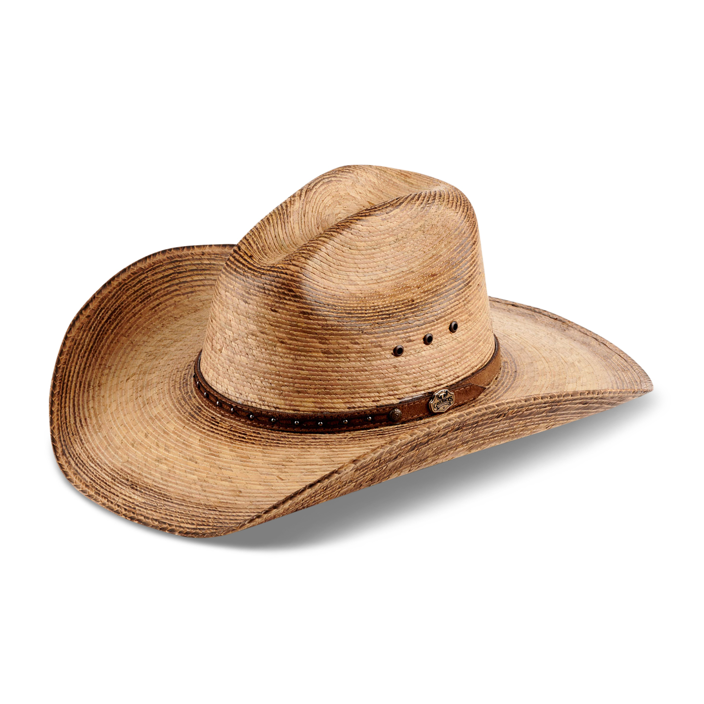 Cavender's Collection Toasted Cattleman Crown Duke Palm Leaf Cowboy Hat - Image 1