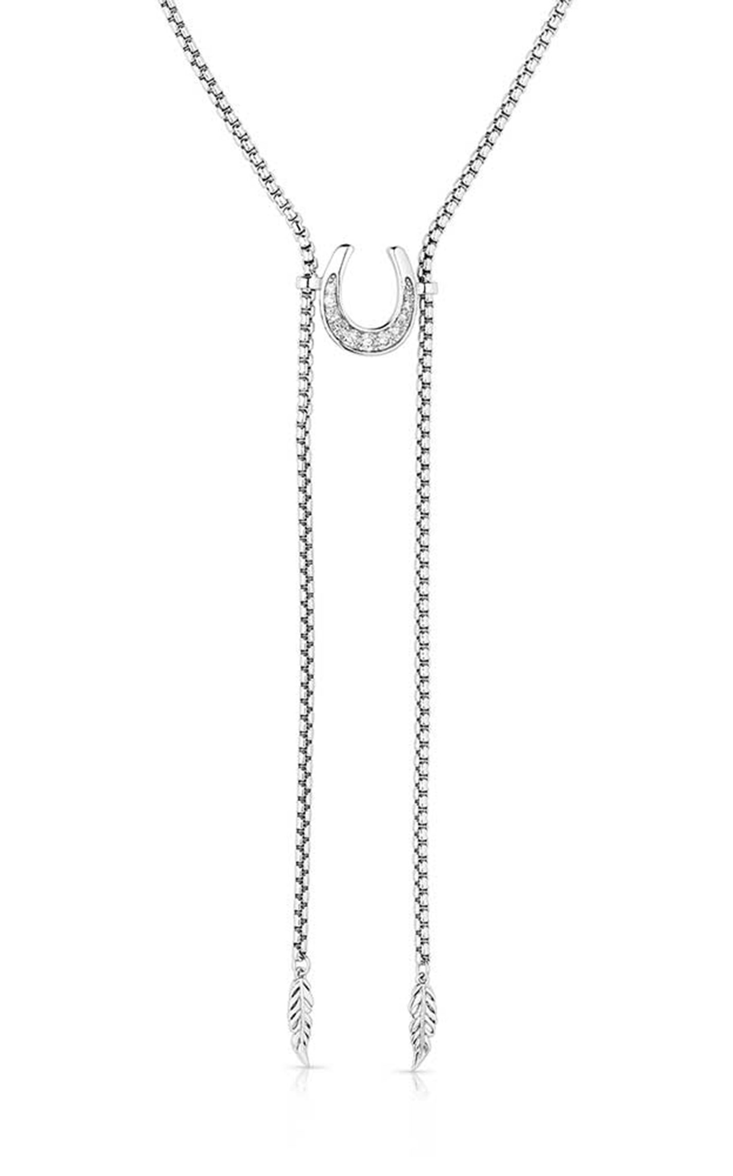 Montana Silversmiths Between Luck Horseshoe Bolo Necklace - Image 1