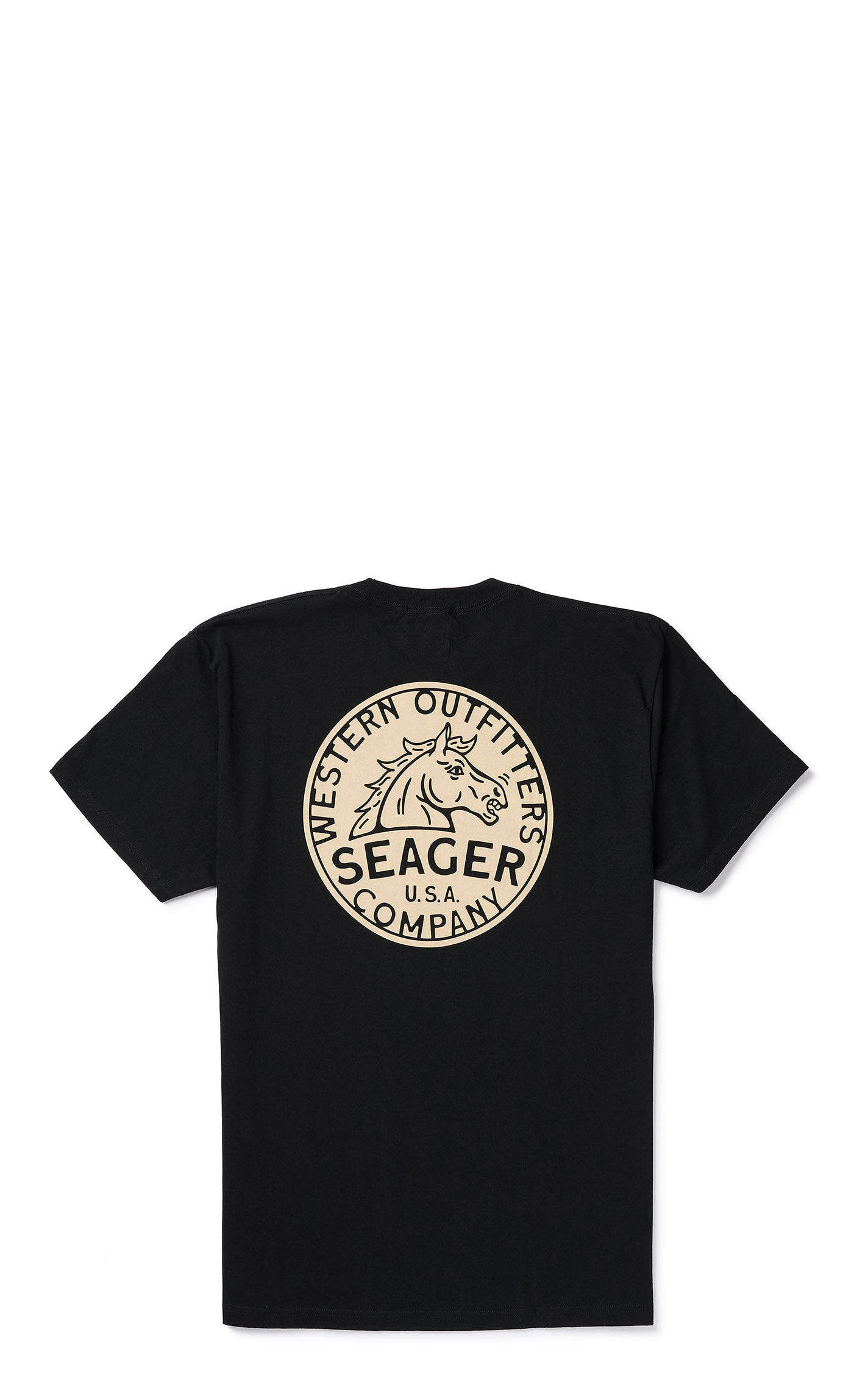 Seager Apparel Men’s Black Stang T-Shirt - Image 1