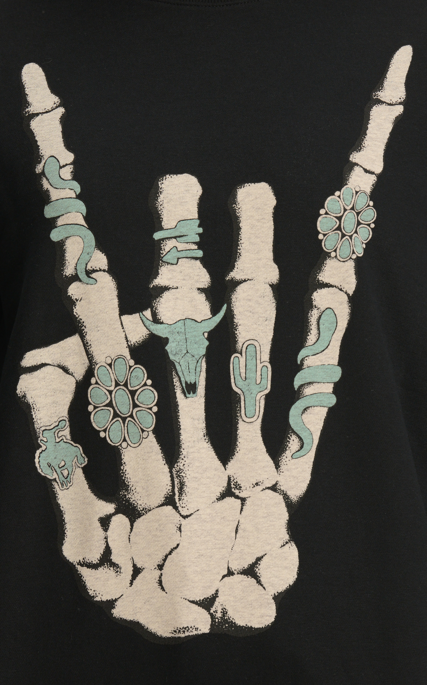 Lotus Fashion Women's Black Rockin' Rings Graphic Pullover - Image 1