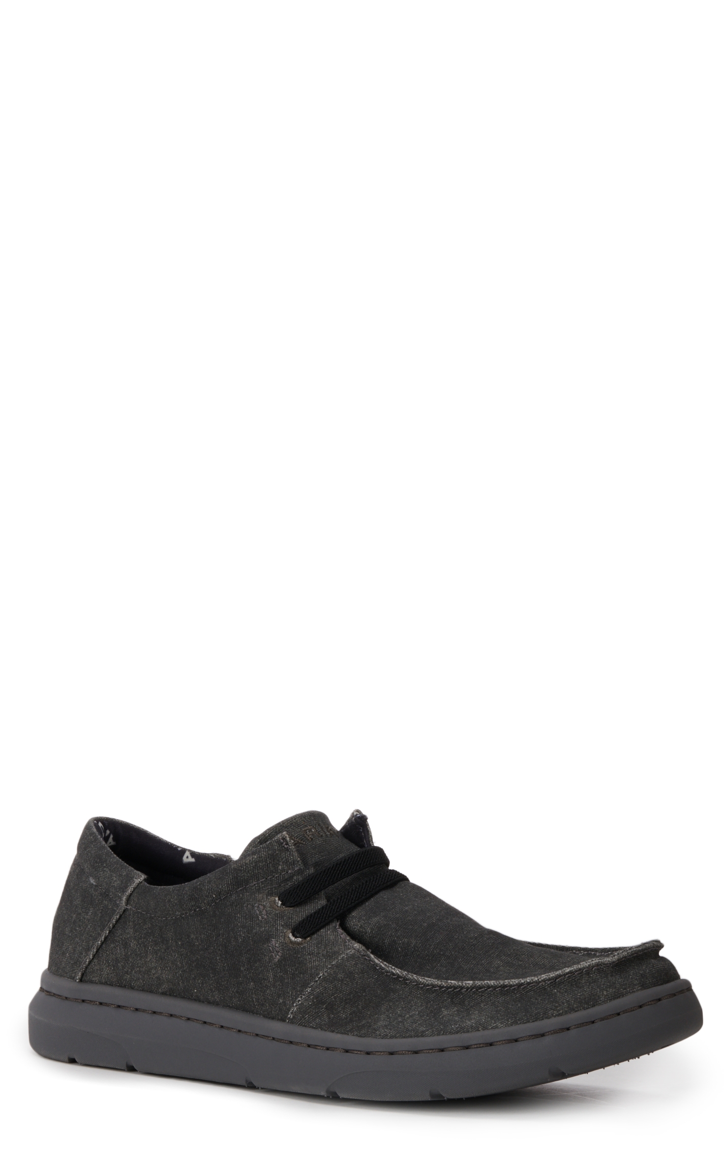 Ariat Men's Hilo Charcoal Canvas Moc Toe Lace Up Casual Shoe - Image 1