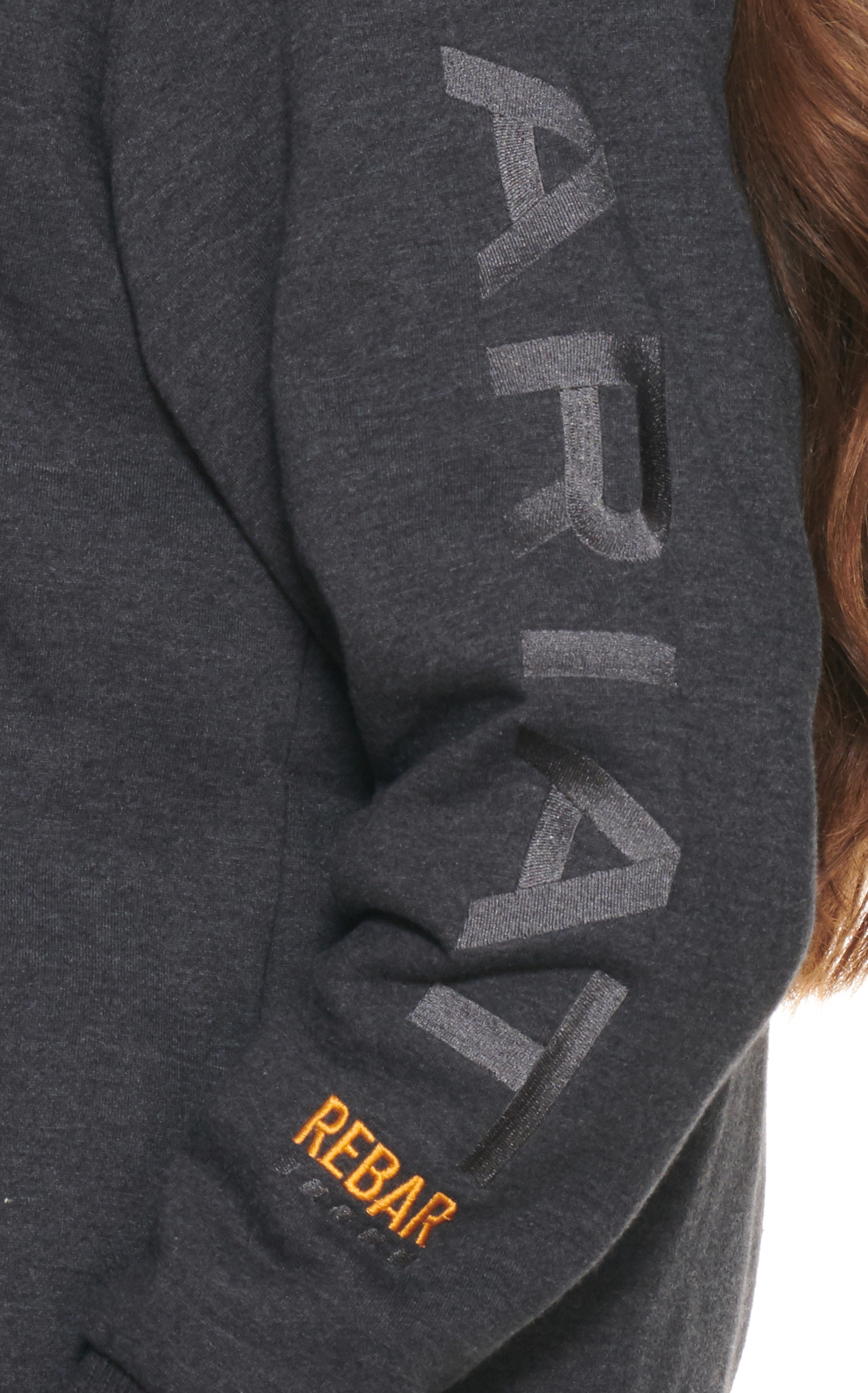 Ariat Women's Rebar Charcoal Heather All Weather Long Sleeve Hooded Work Jacket - Image 1