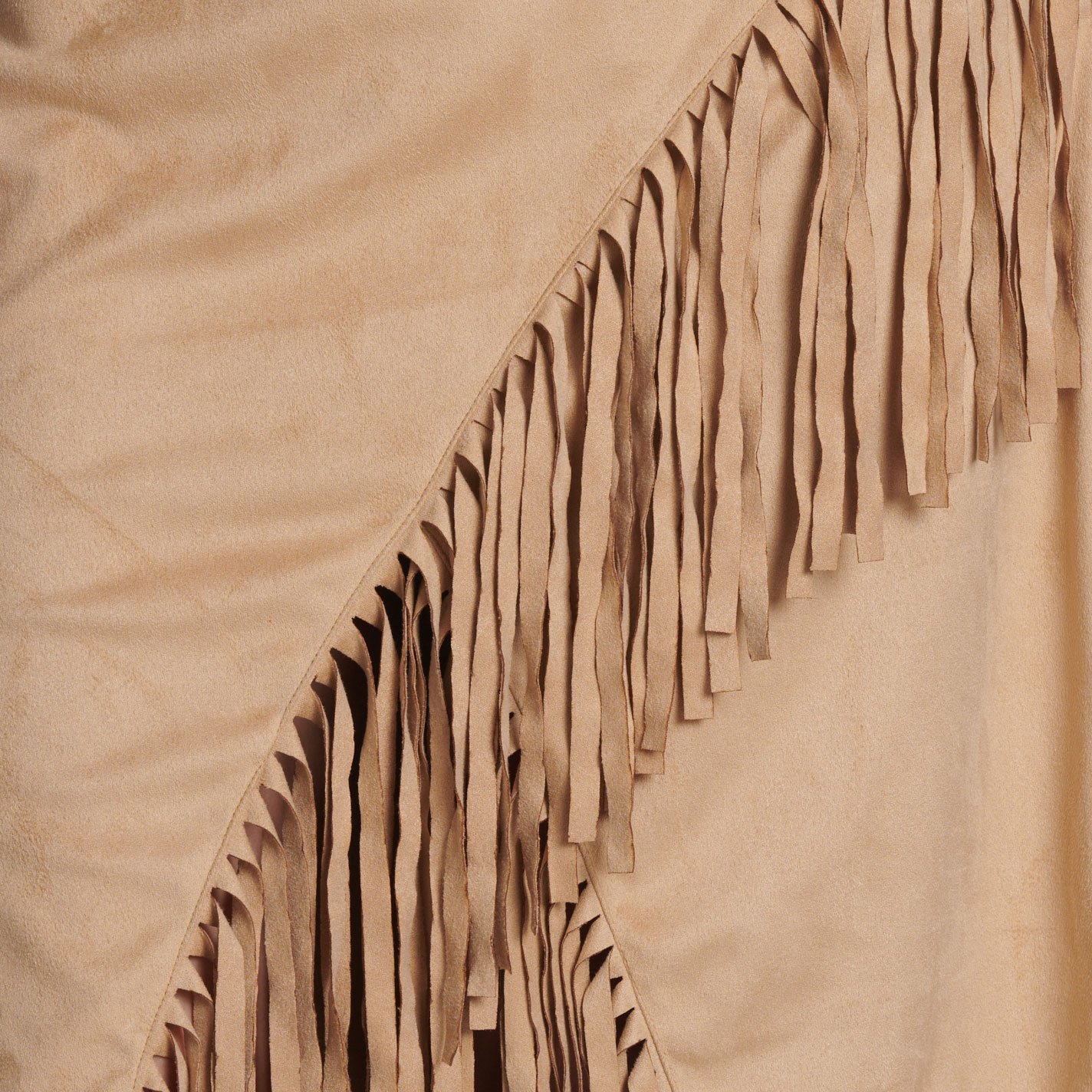 Montana Clothing Co. Women's Toasted Sand Faux Suede Fringed Skirt - Image 1