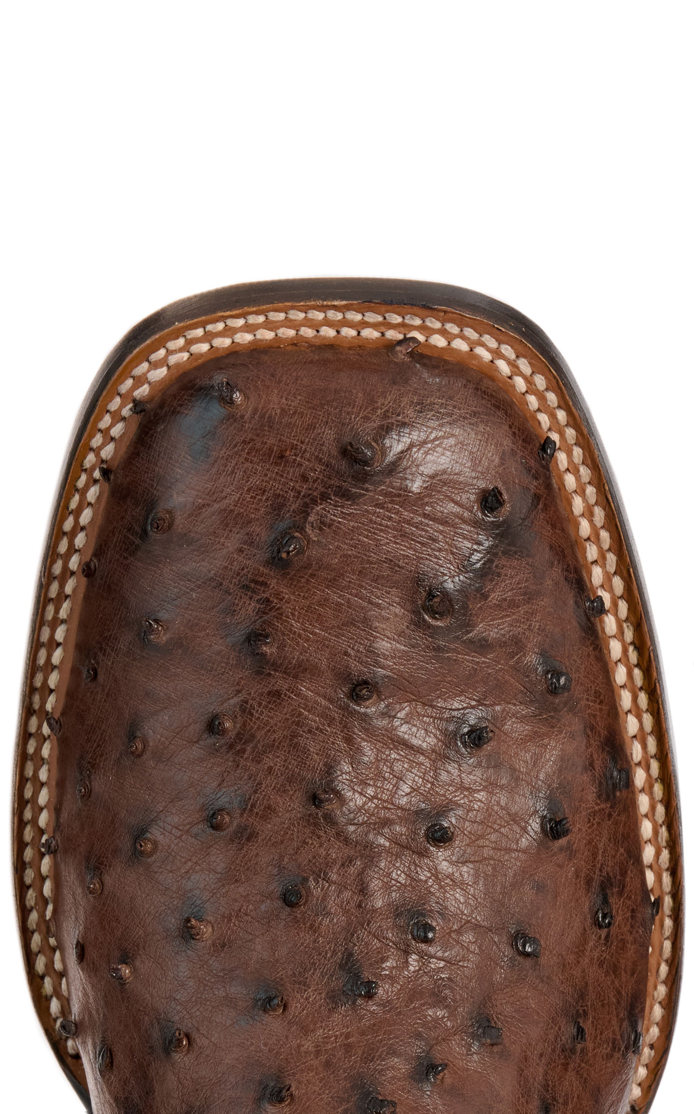 Cavender's Men's Kango Tobacco Full Quill Ostrich Rafter C Wide Square Toe Exotic Cowboy Boots - Image 1