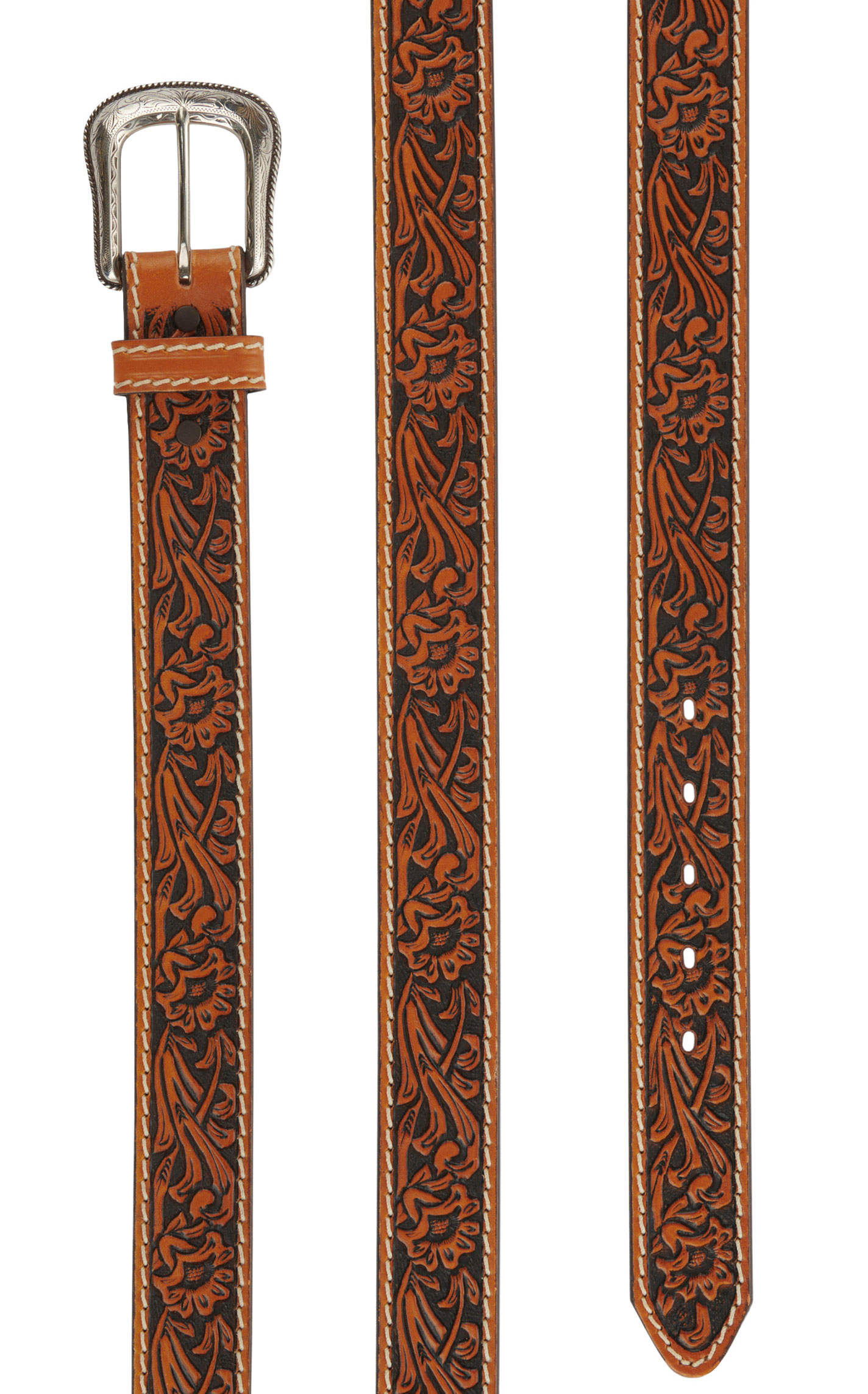 Tony Lama Men's Tan Veracruz Vine Western Belt - Image 1
