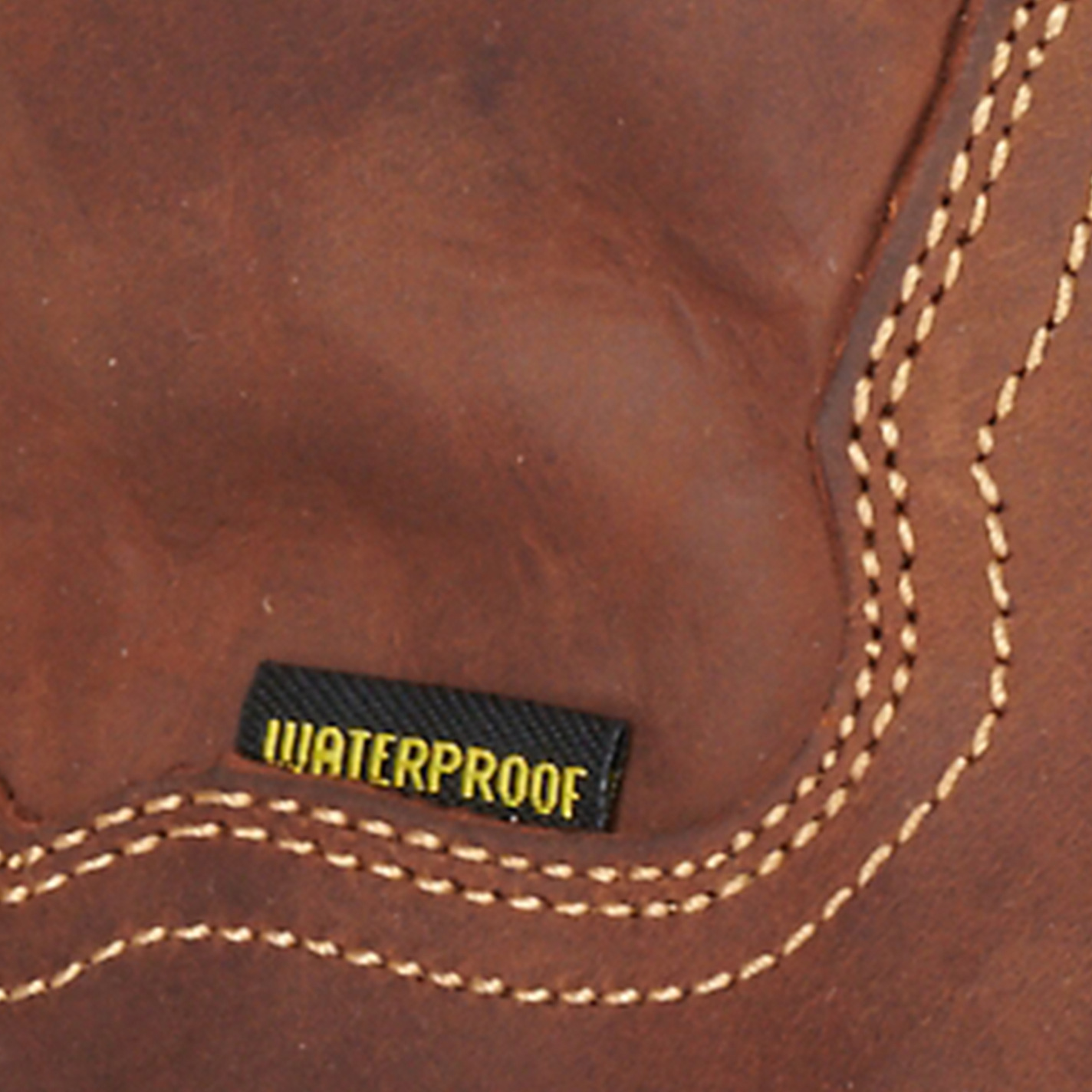 MEN 11IN  SAD TAN CH W/COLLAR WP PULL ON WD SQ TOE - Image 1