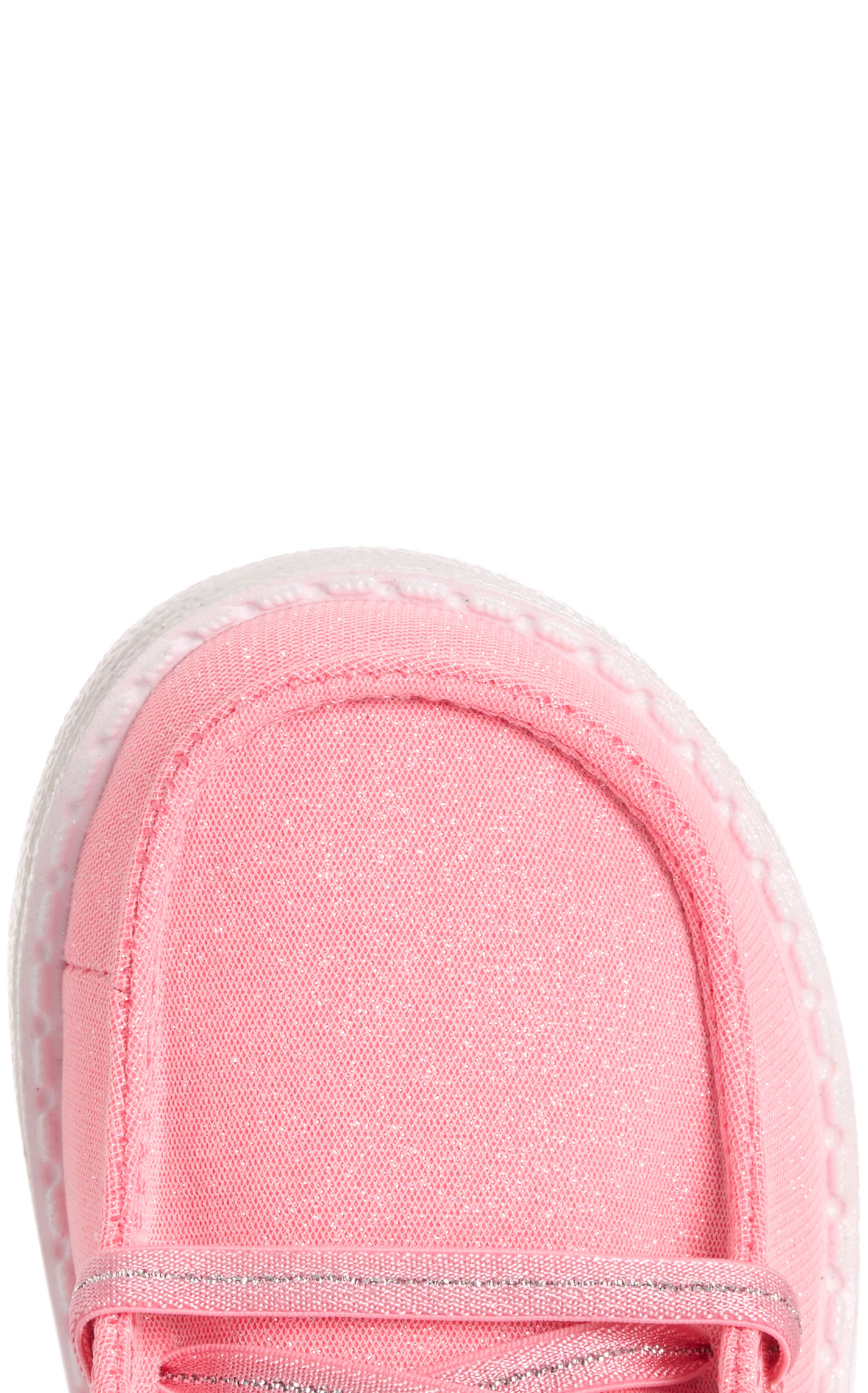Hey Dude Toddler Girl's Wendy Shimmery Pink Moc Toe Casual Shoes  - Image 1