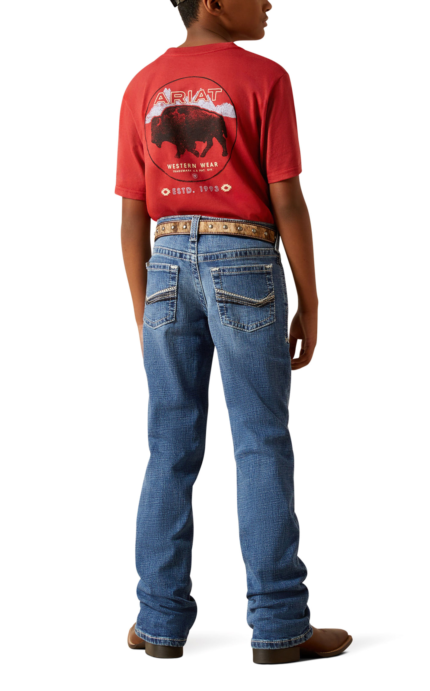 Ariat Boy's B4 Cory Relaxed Fit Bootcut Jeans - Image 1