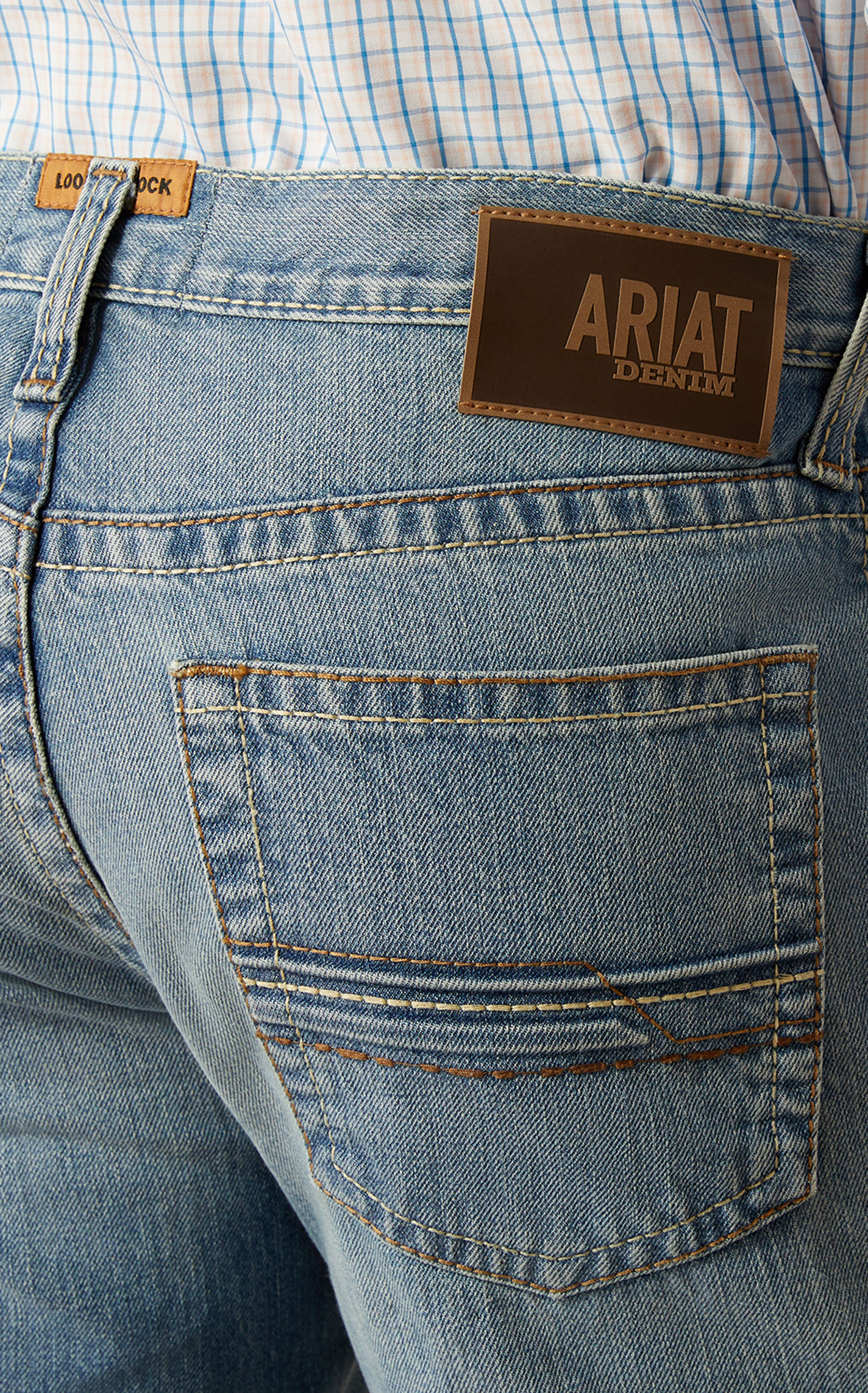 Ariat Men's M4 Louis Corralitos Light Wash Boot Cut Jeans - Image 1