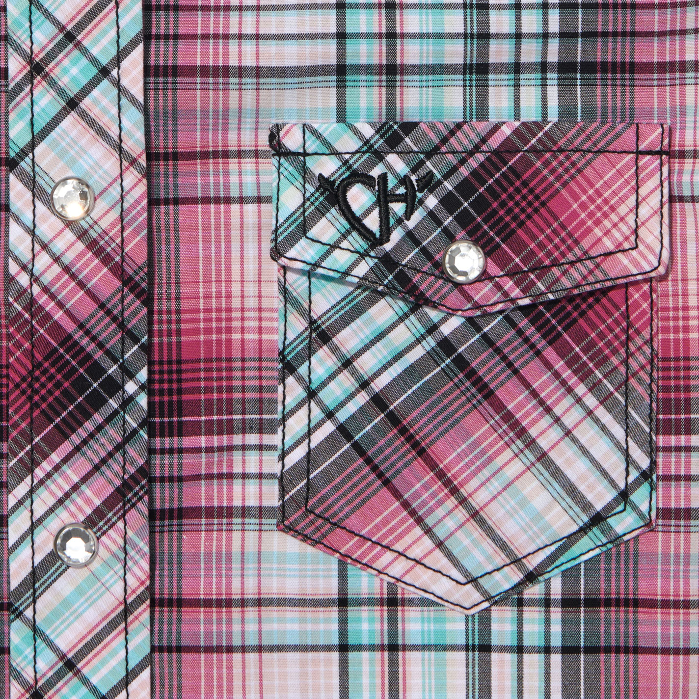 Cowgirl Hardware Girl's Shedua Plaid Western Shirt - Image 1