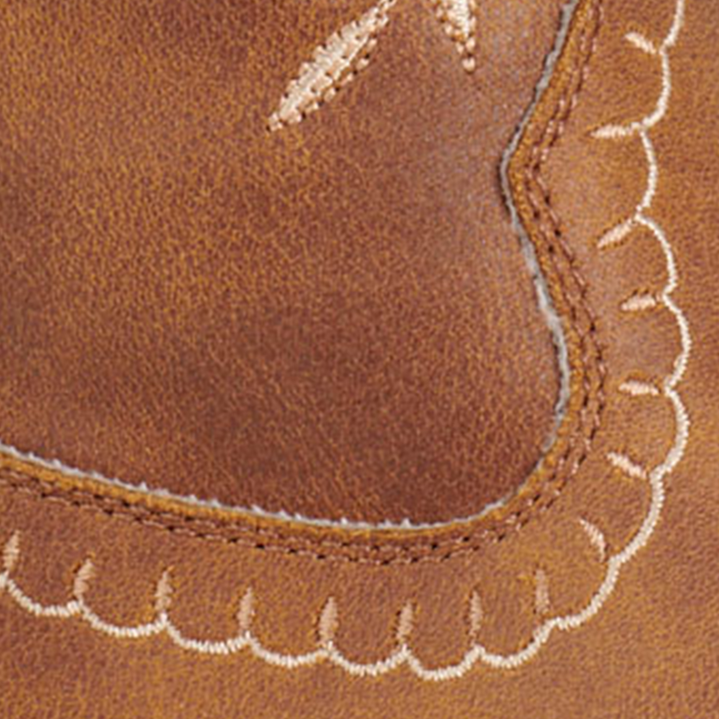 Roper Women's Tan Faux Leather Floral Embroidered Snip Toe Cowboy Boots - Image 1