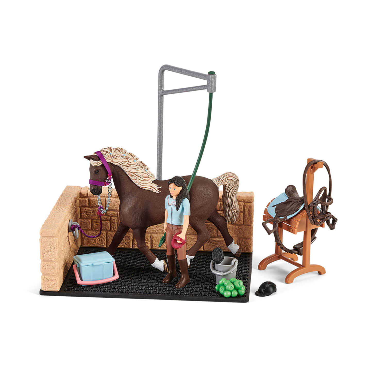 Schleich Washing Area Horse Club Emily & Luna Toy Set - Image 8