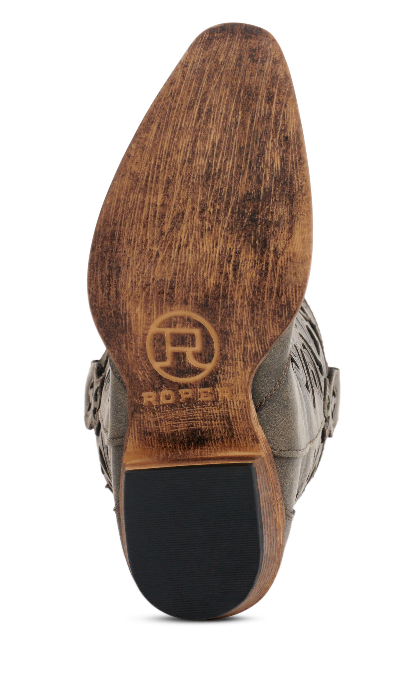 Roper Women's Riley Gray with Black Glitter Inlay Snip Toe Cowboy Boots - Image 1