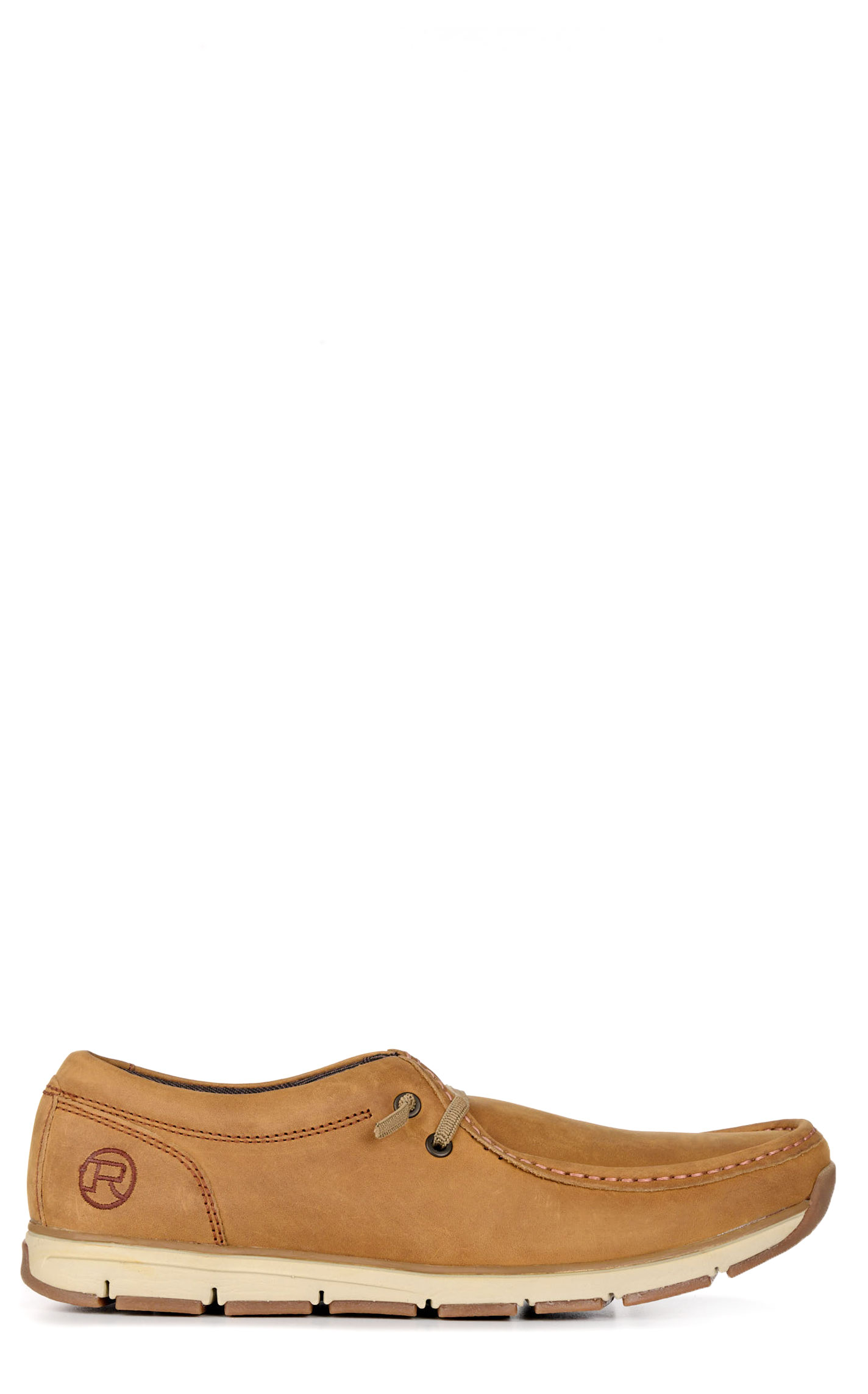 Roper Men's Lloyd Tan Oiled Leather Moc Toe Casual Shoes - Image 1