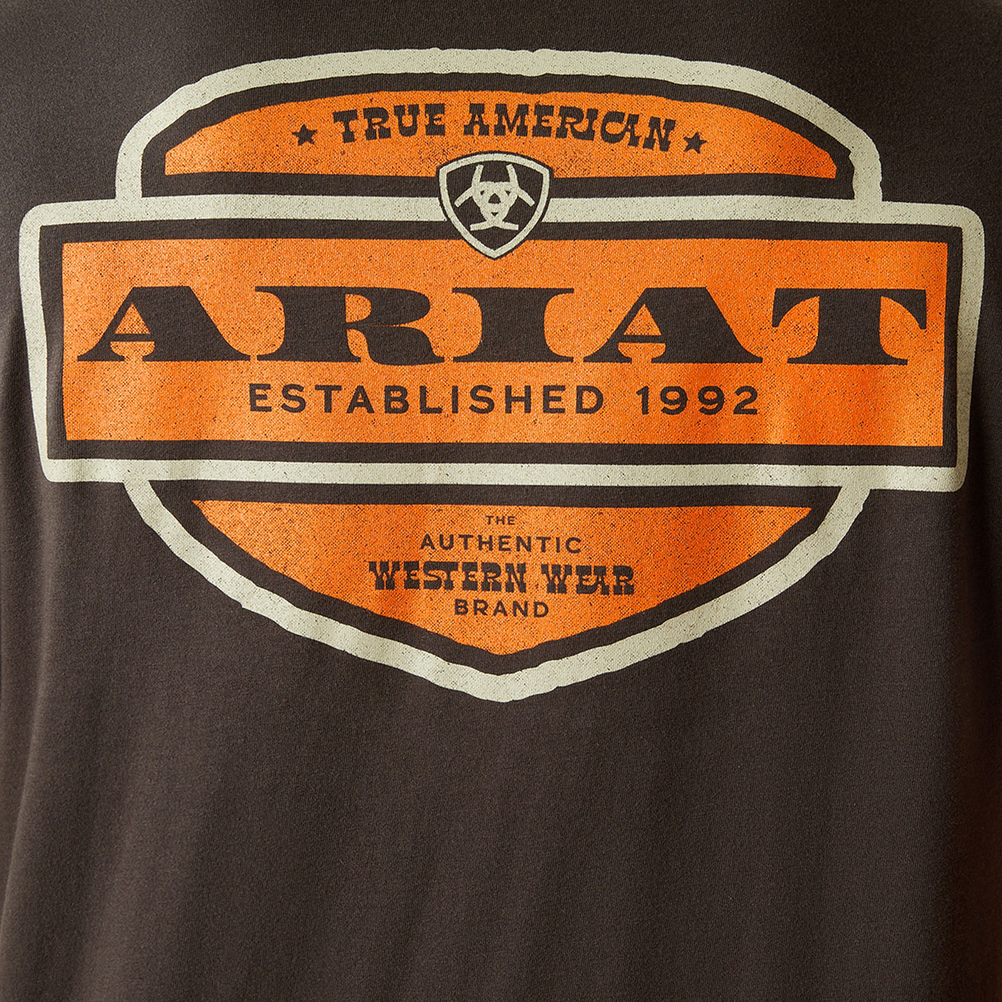 Ariat Men's Chocolate & Tangerine Geo Western Shirt - Image 1