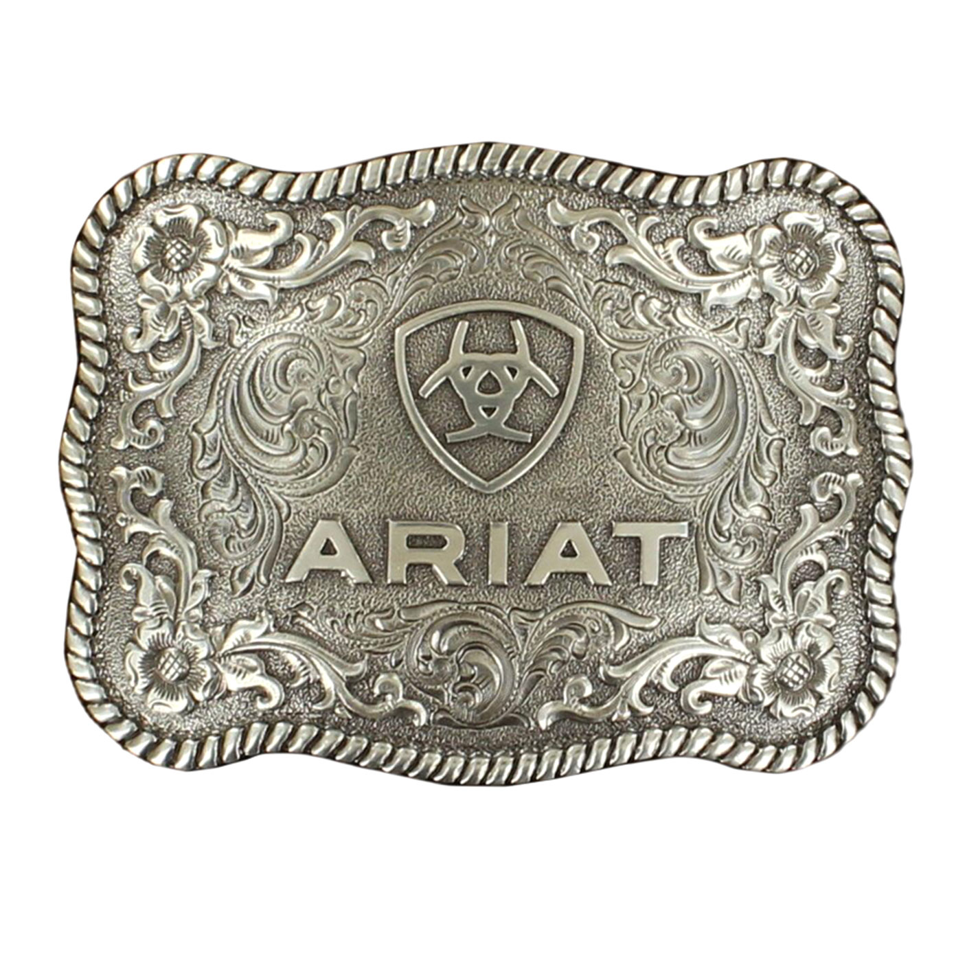 Ariat Silver Logo Belt Buckle - Image 1