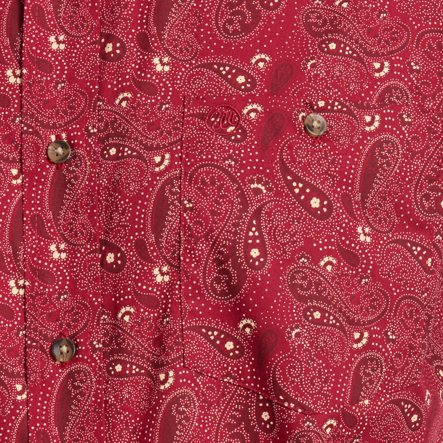 Wrangler Men's Classic Red Paisley Western Shirt - Big & Tall Sizes - Image 1