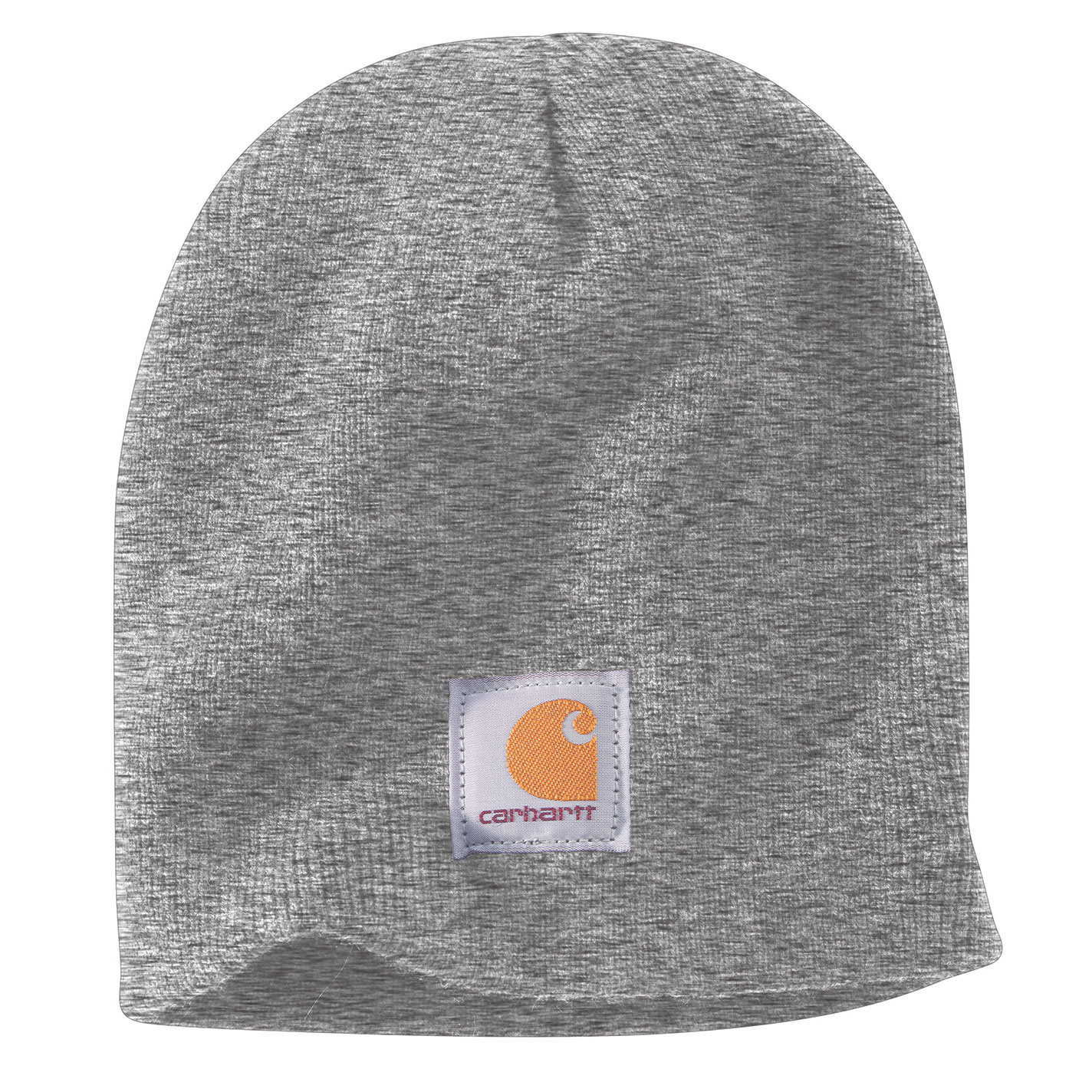 Carhartt Gray Logo Patch Knit Beanie - Image 1