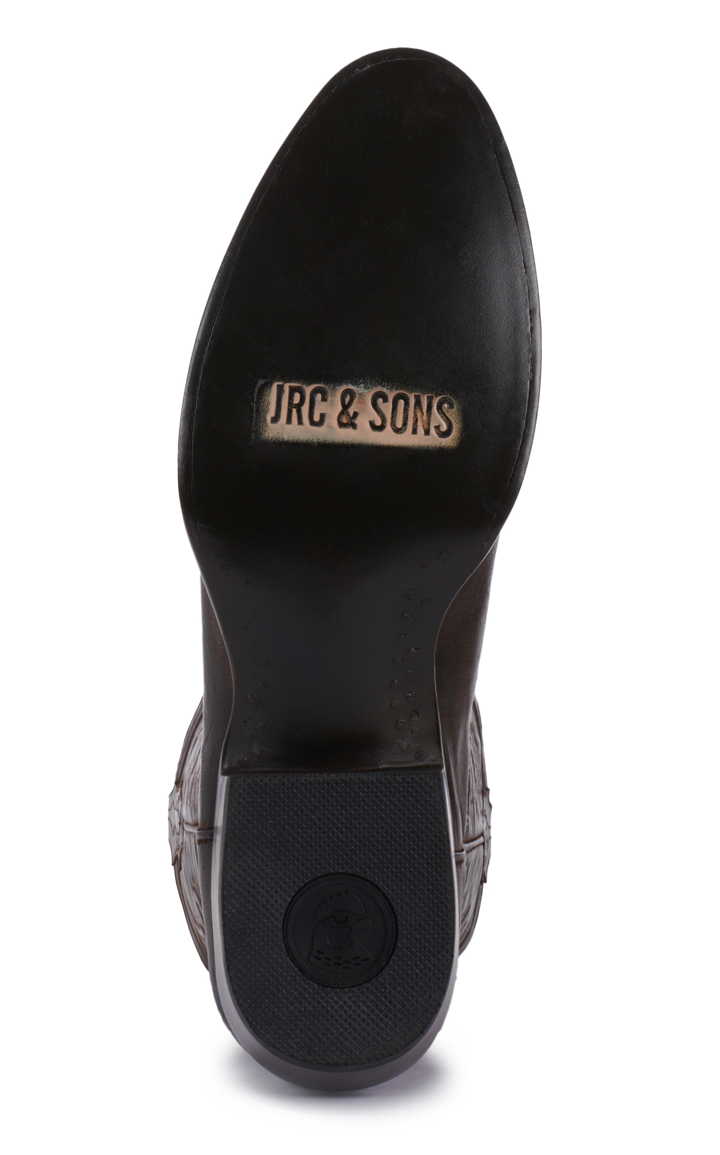 JRC & Sons Men's Colton Mad Dog Goat Leather Round Toe Cowboy Boot in Chocolate Brown - Image 1