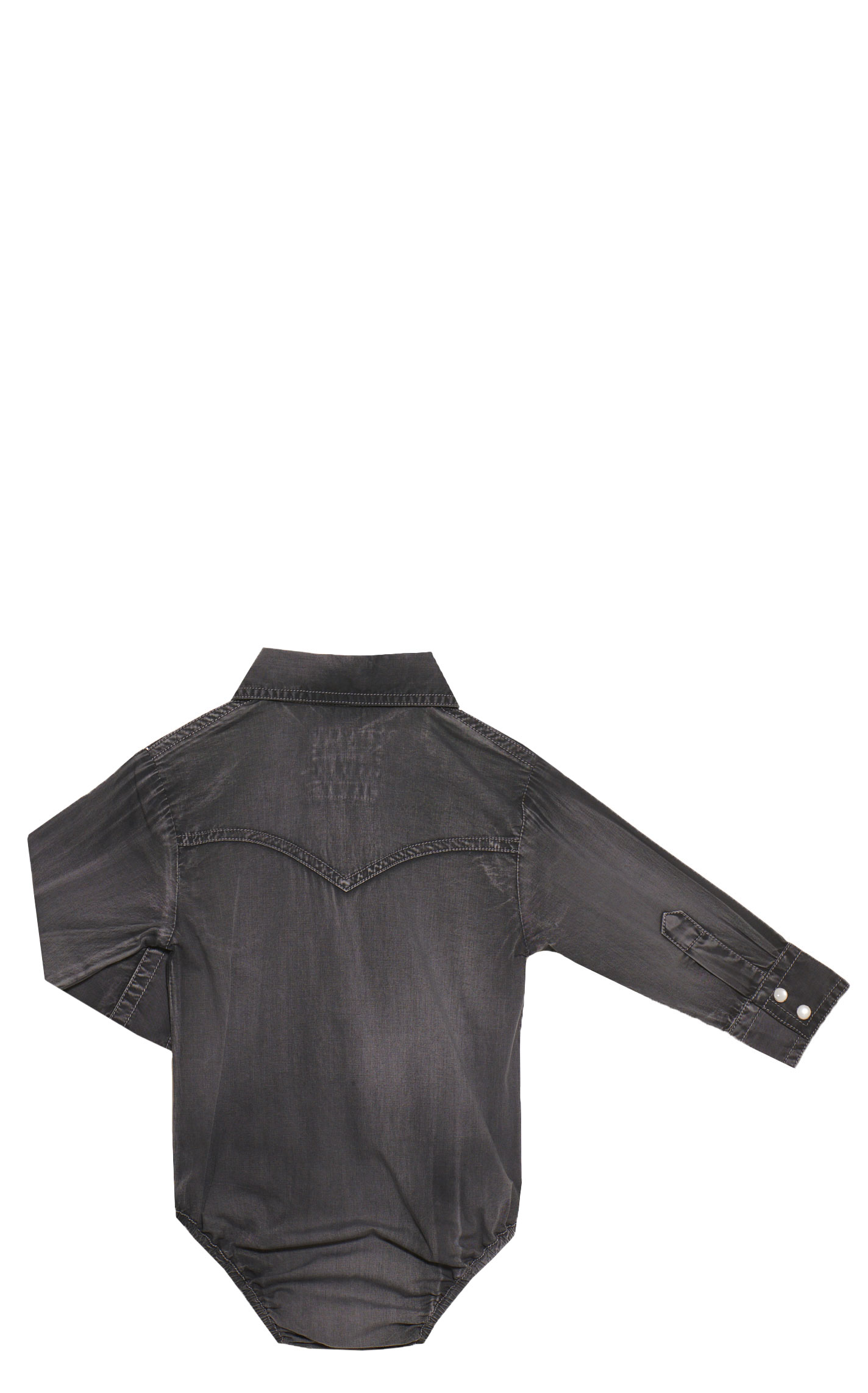 Rafter C Infant Boys' Washed Black Long Sleeve Western Onesie - Image 1