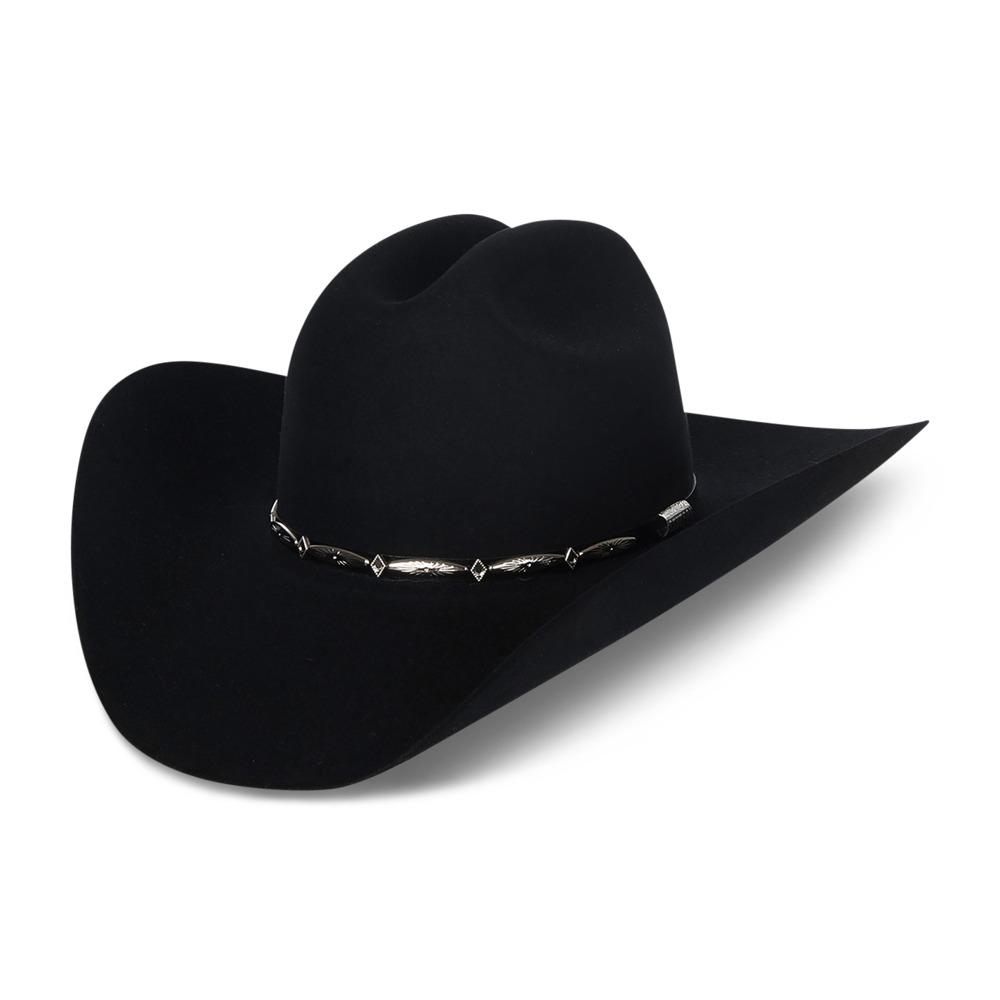 Stetson Del Norte Black 6X Cattleman Felt Cowboy Hat - Image 1