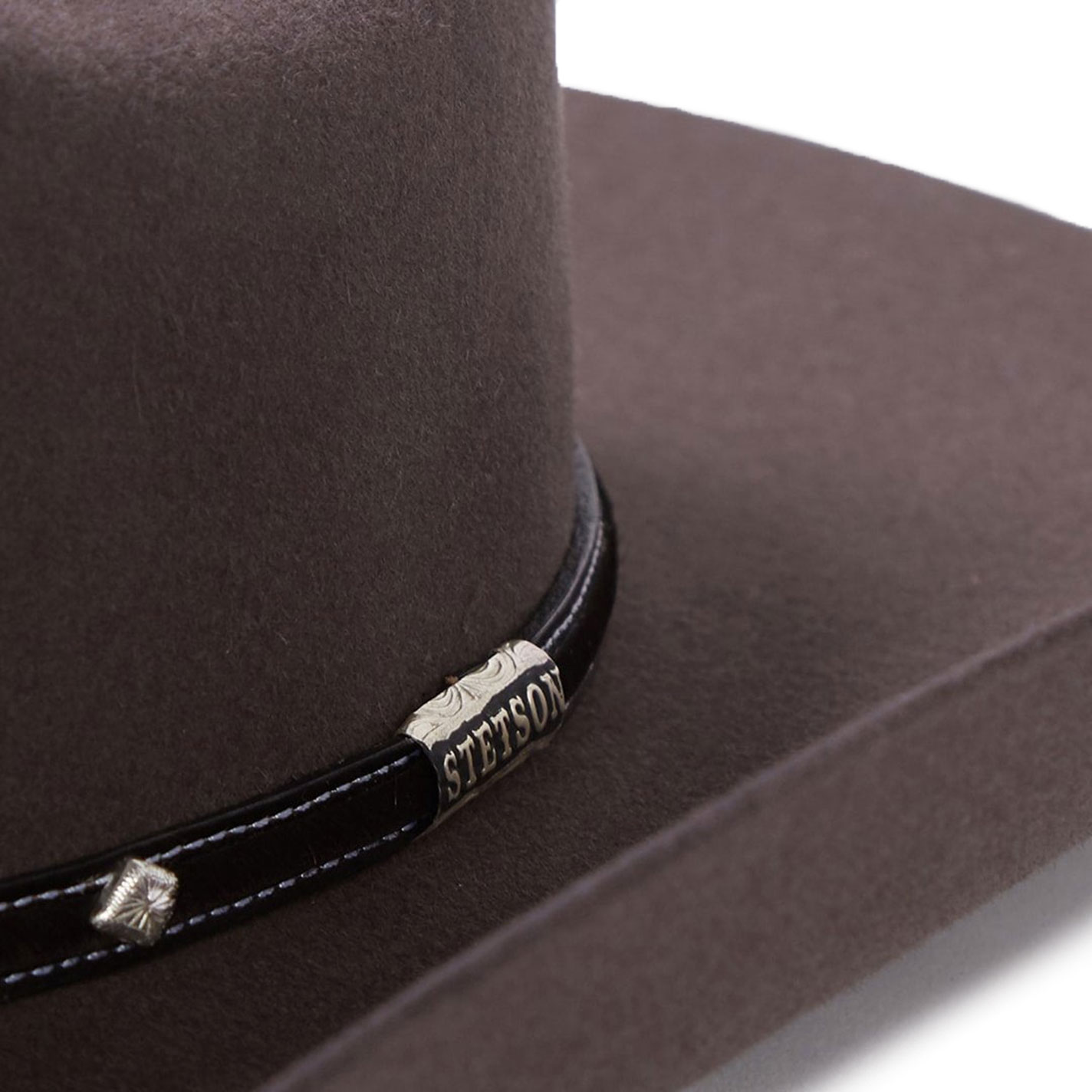 Stetson 6X Angus Granite Gray Felt Cowboy Hat - Image 1