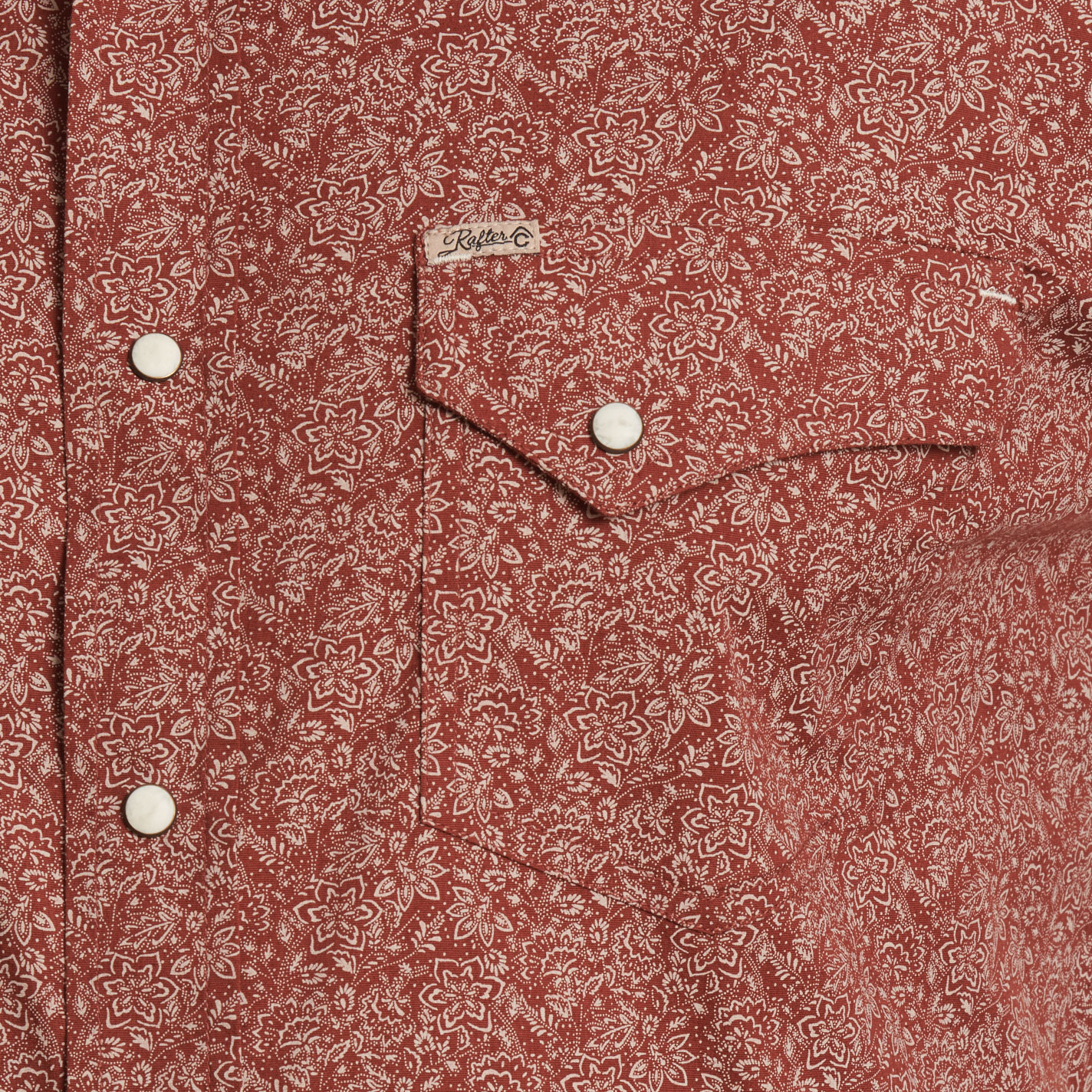 Rafter C Men's Maroon Wallpaper Print Western Shirt - Big & Tall - Image 1