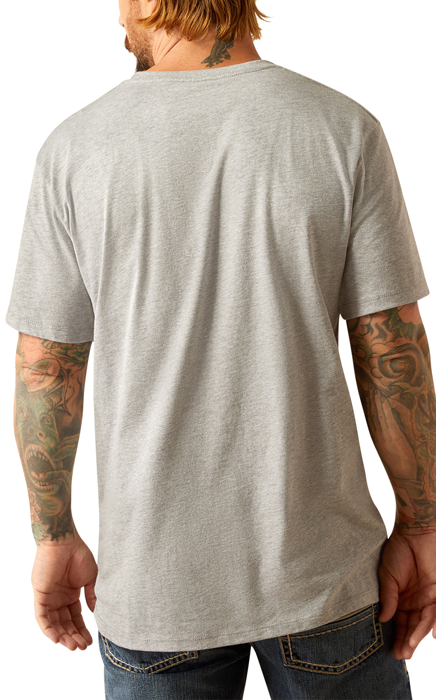Ariat Men's Gray Freedom Logo Graphic T-Shirt - Image 1