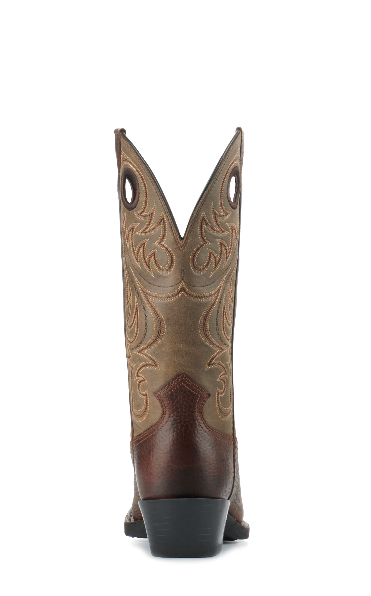Ariat Men's Sport Brown Oiled Rowdy and Bomber Punchy Square Toe Cowboy Boots - Image 1
