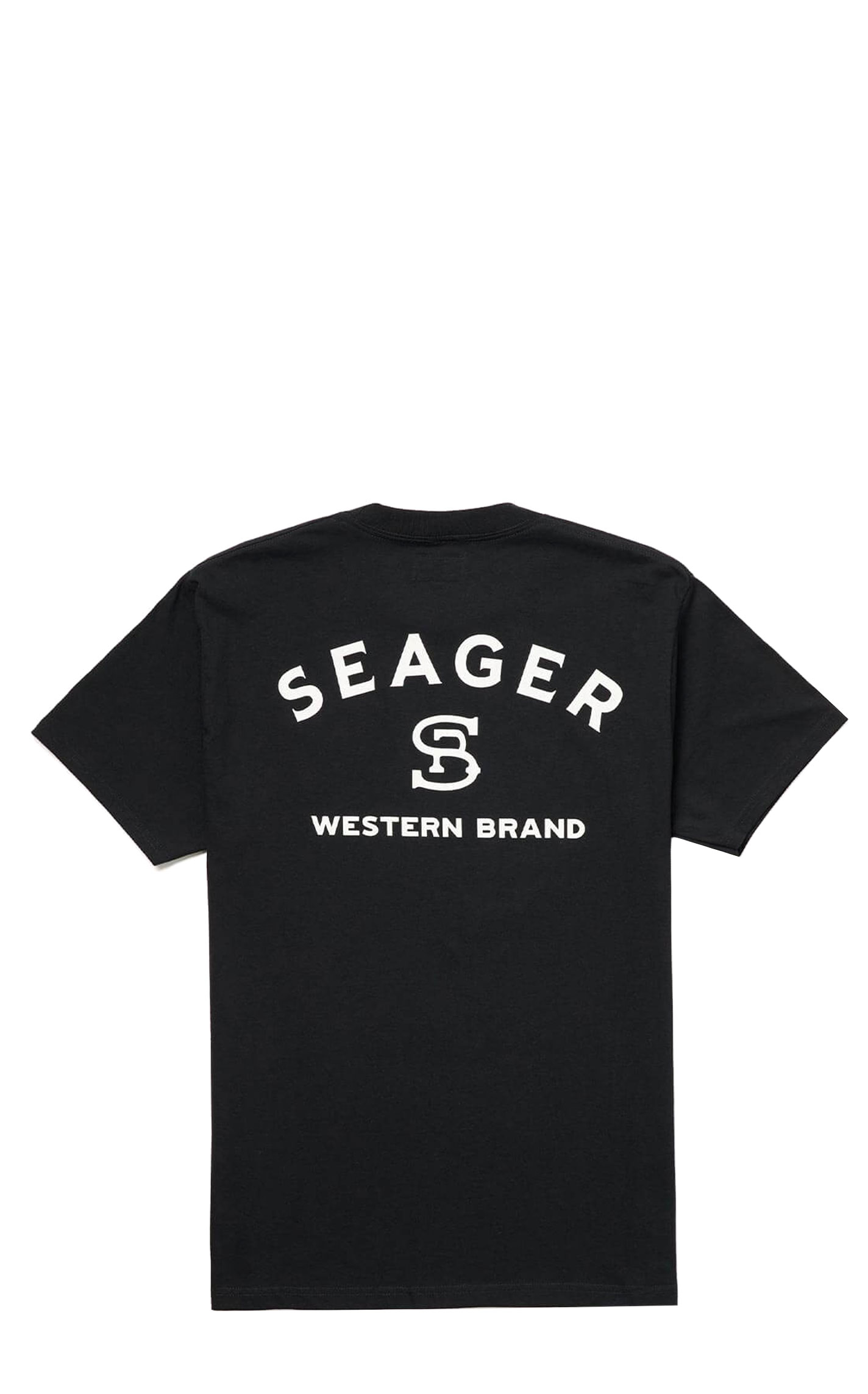 Seager Men's Black Western Brand Logo T-Shirt - Image 1