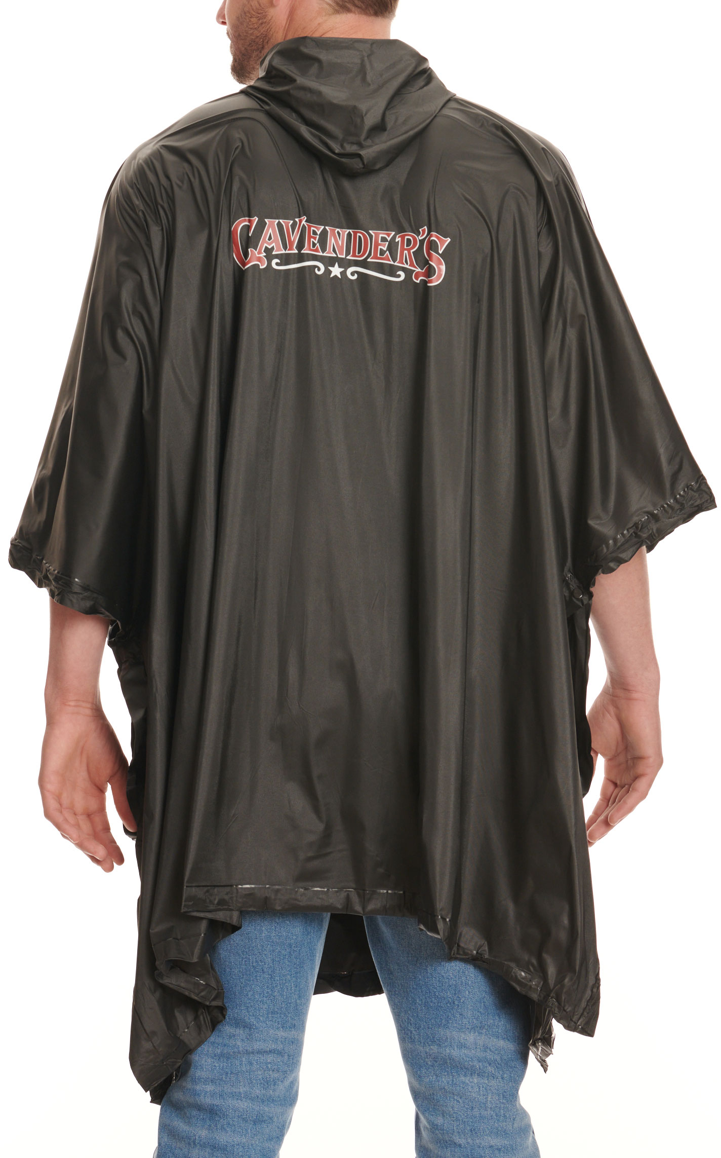 Cavender's Unisex Black Rain Poncho - Image 2