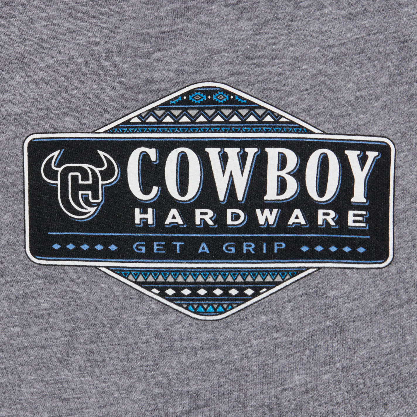 Cowboy Hardware Toddler Boy's Gray Aztec Graphic T-Shirt - Image 1