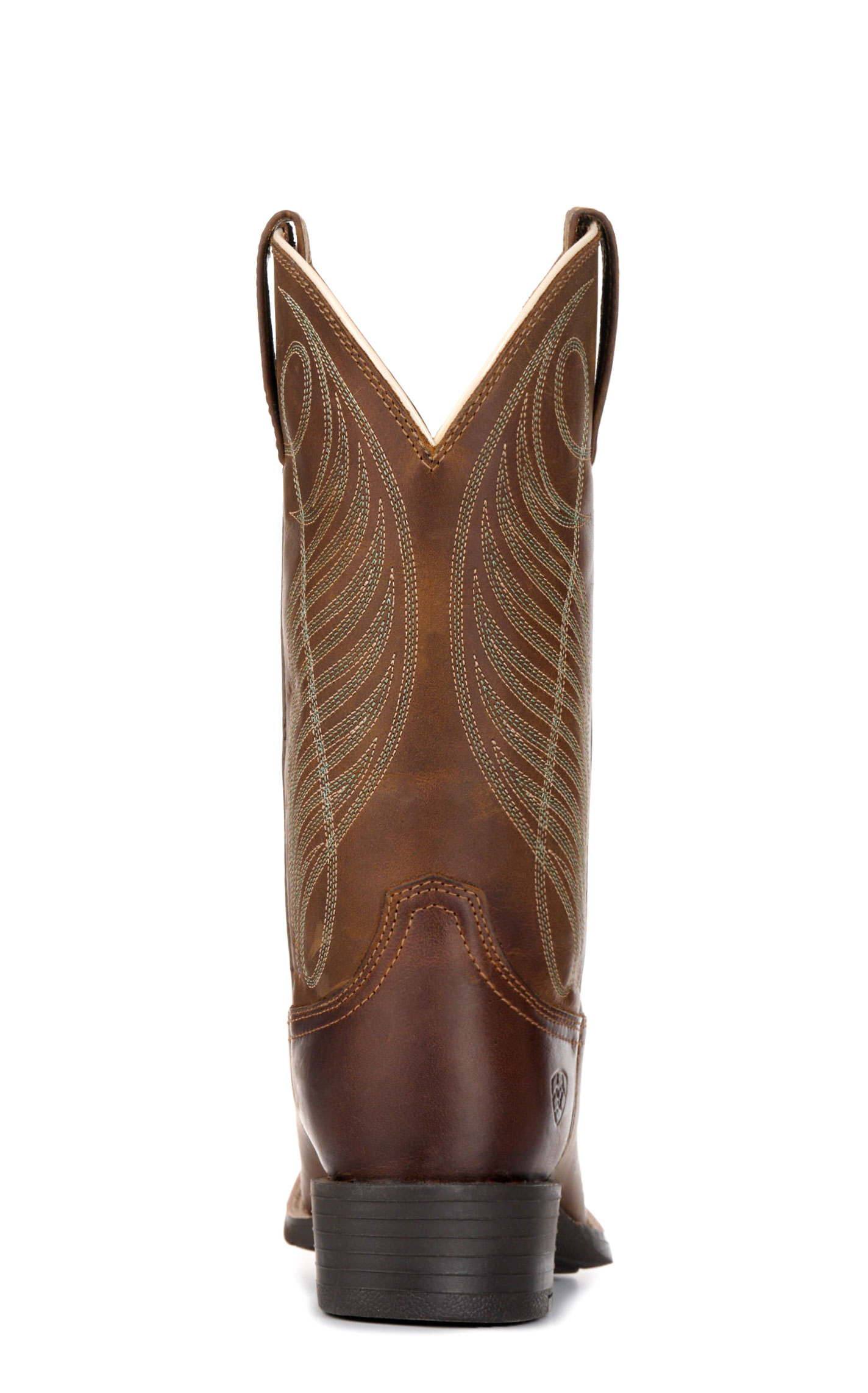 Ariat Women's Round Up Powder Brown Wide Square Toe Cowboy Boots - Image 1