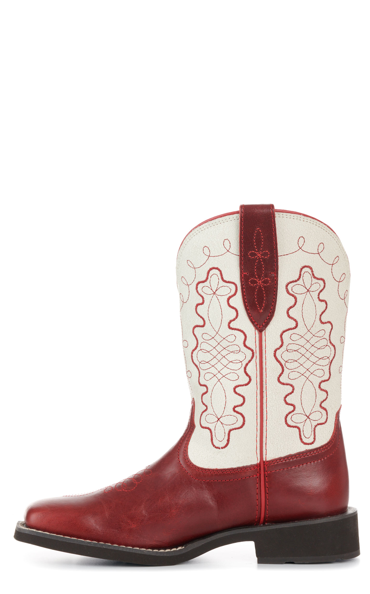 Ariat Women's Callie Cherry & Cream Wide Square Toe Cowboy Boots - Image 1