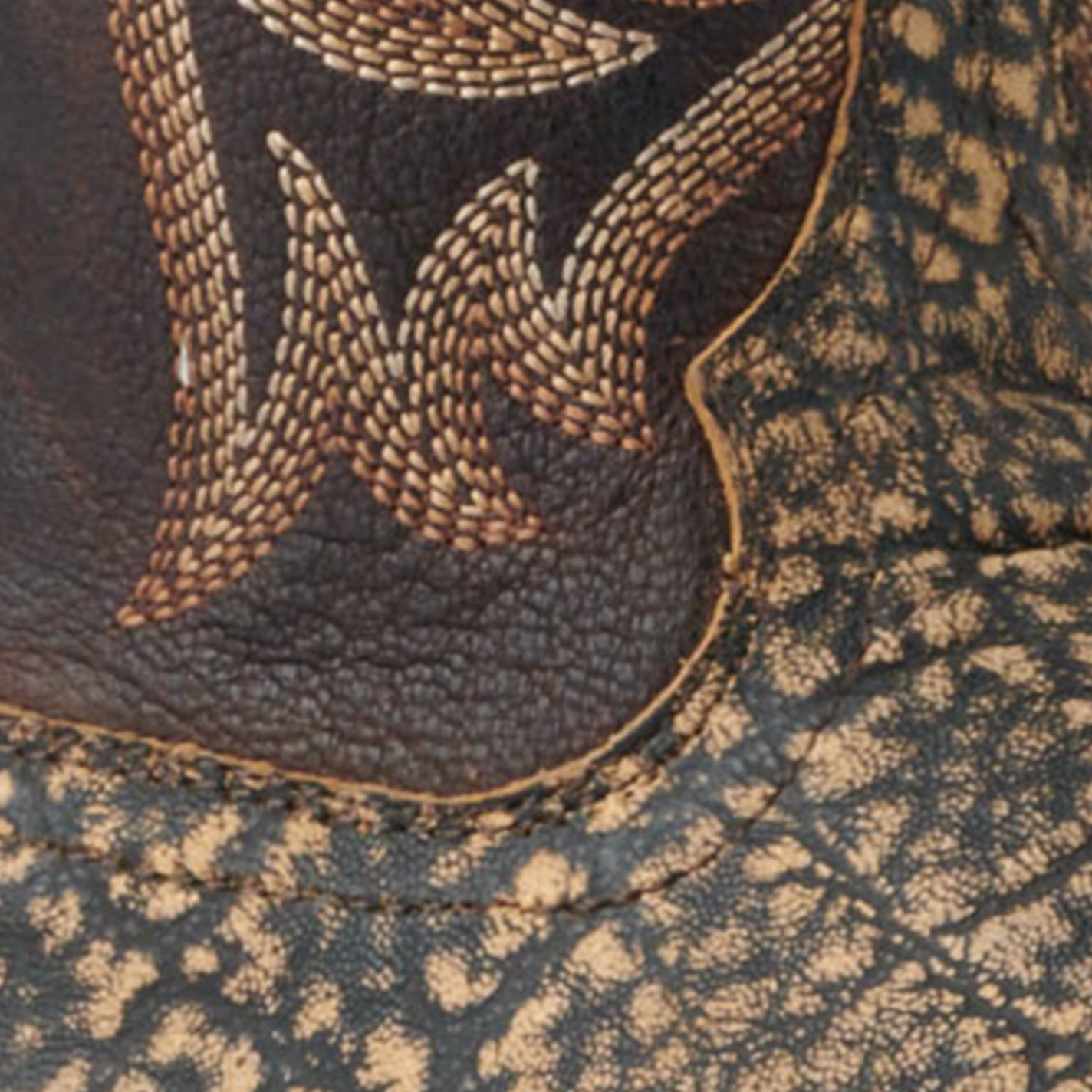 Ariat Men's Dark Chocolate and Dark Brown Elephant Print Wide Square Toe Cowboy Boots - Image 1